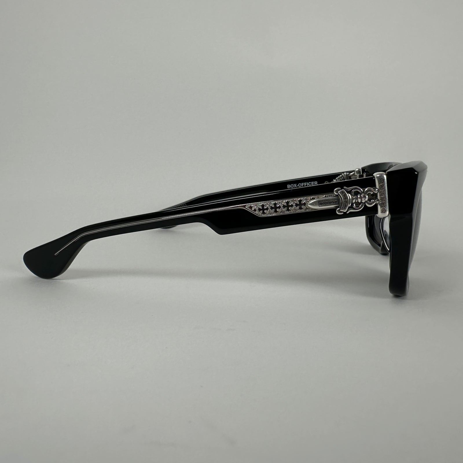 Chrome Hearts Black Box Officer Sunglasses