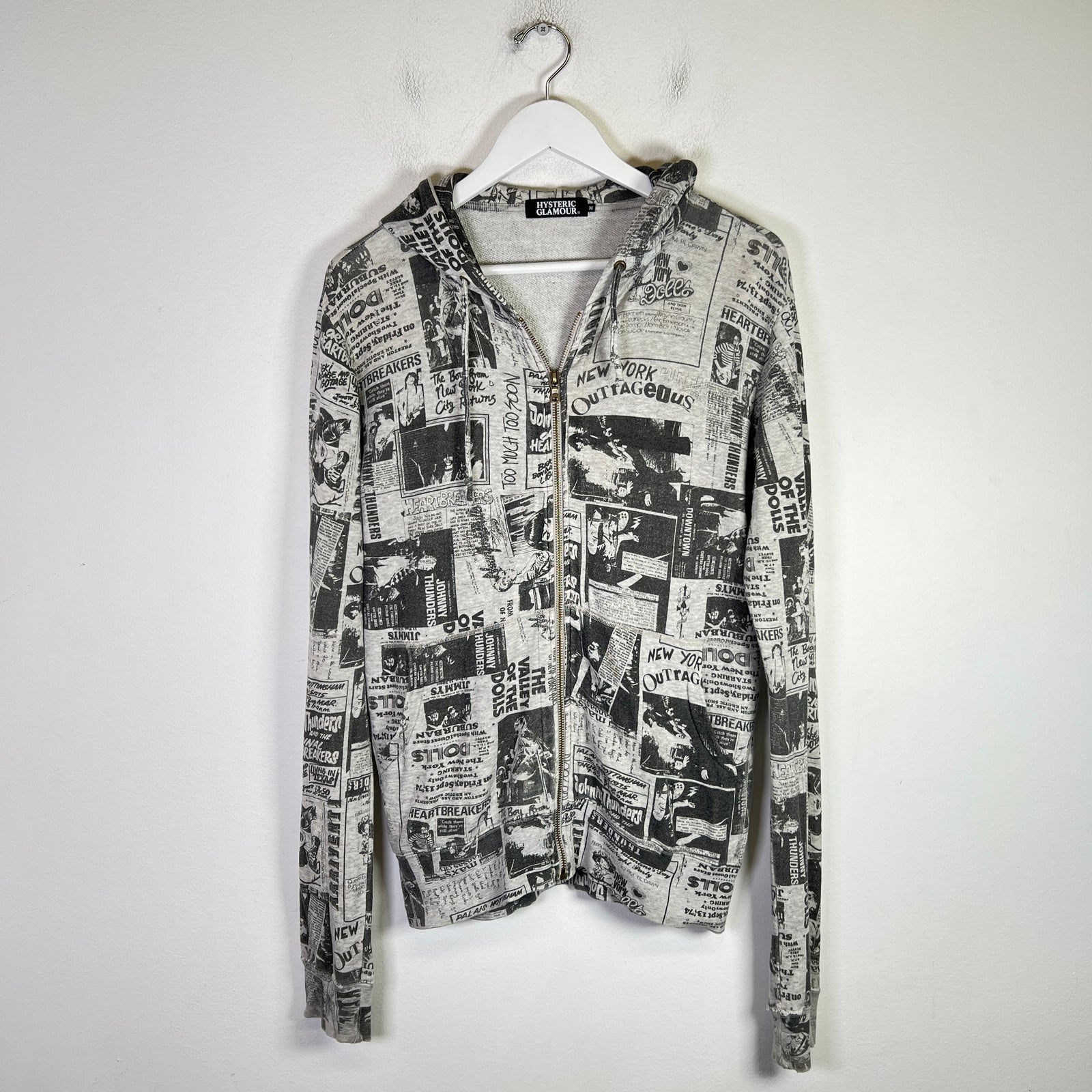 Hysteric Glamour New York Dolls AOP Zip-Up Hoodie