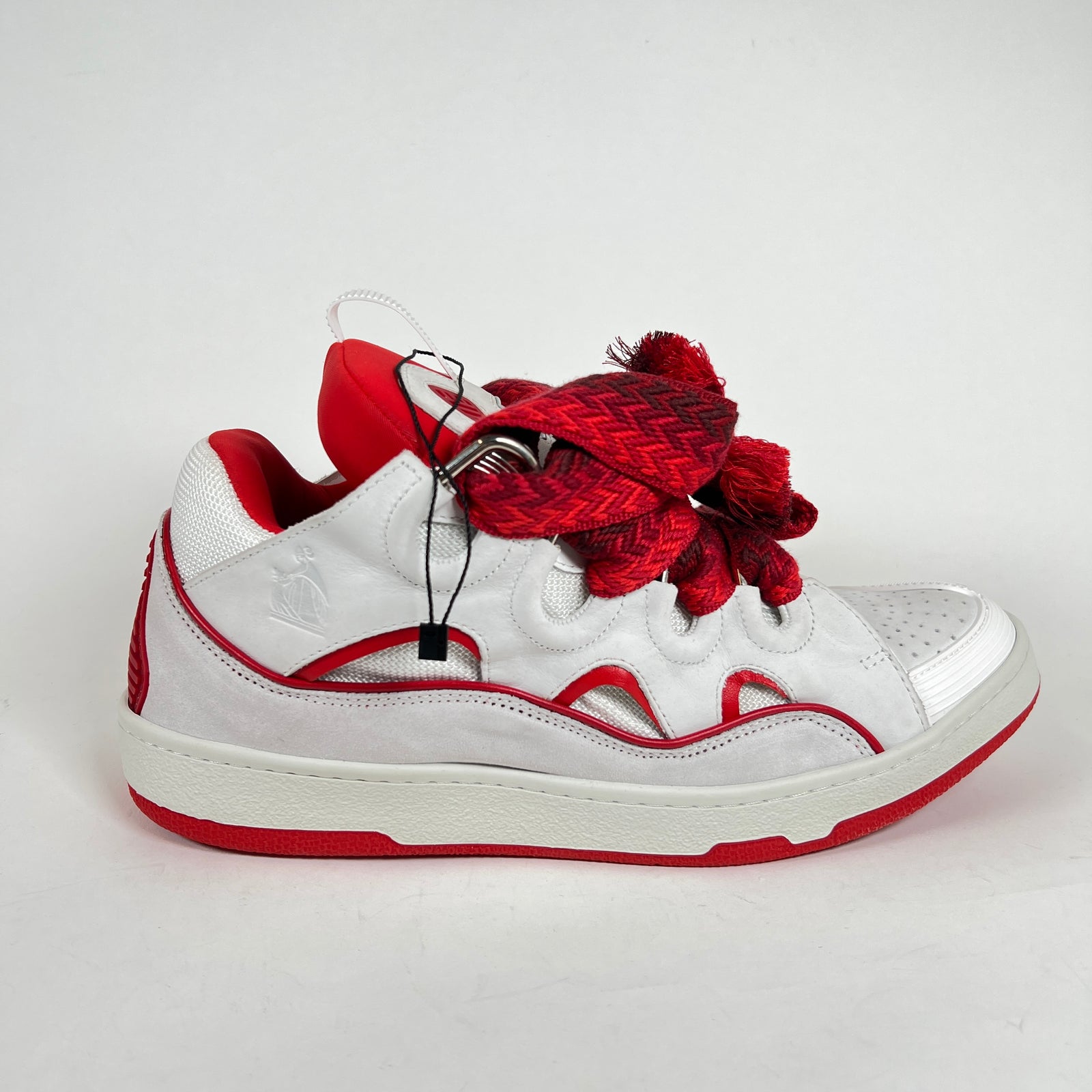 Lanvin Red/White Curb Sneaker Size 12