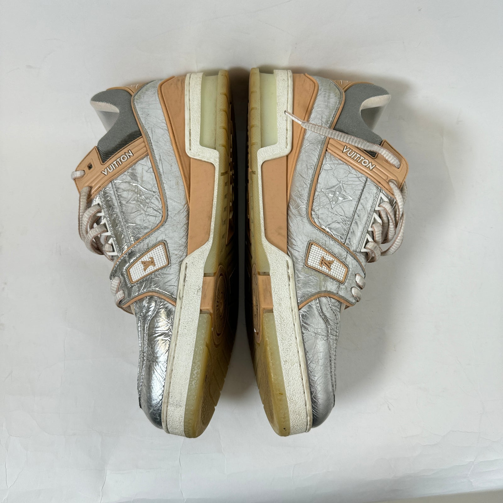 Louis Vuitton Metallic Silver Trainer Size LV 10