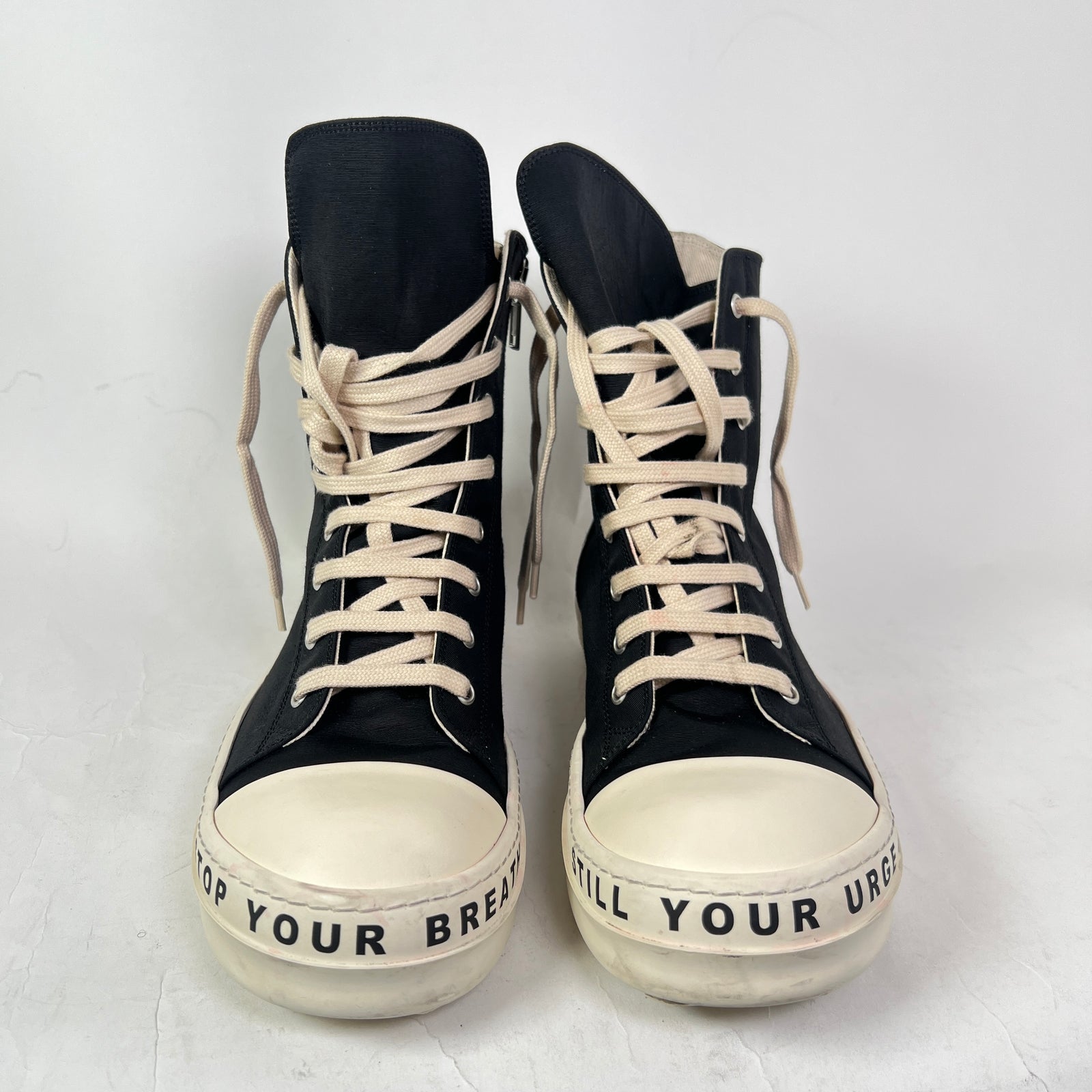 Rick Owens DRKSHDW 'Stop Your Breath' High-Top Ramones