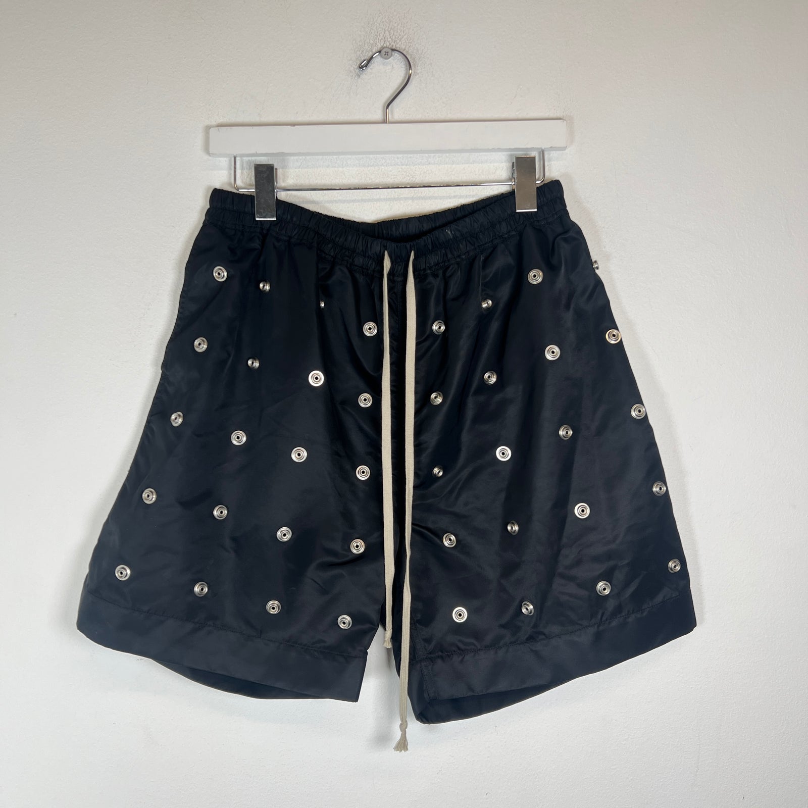 Rick Owens Drkshdw Black Press-Stud Shorts Size M