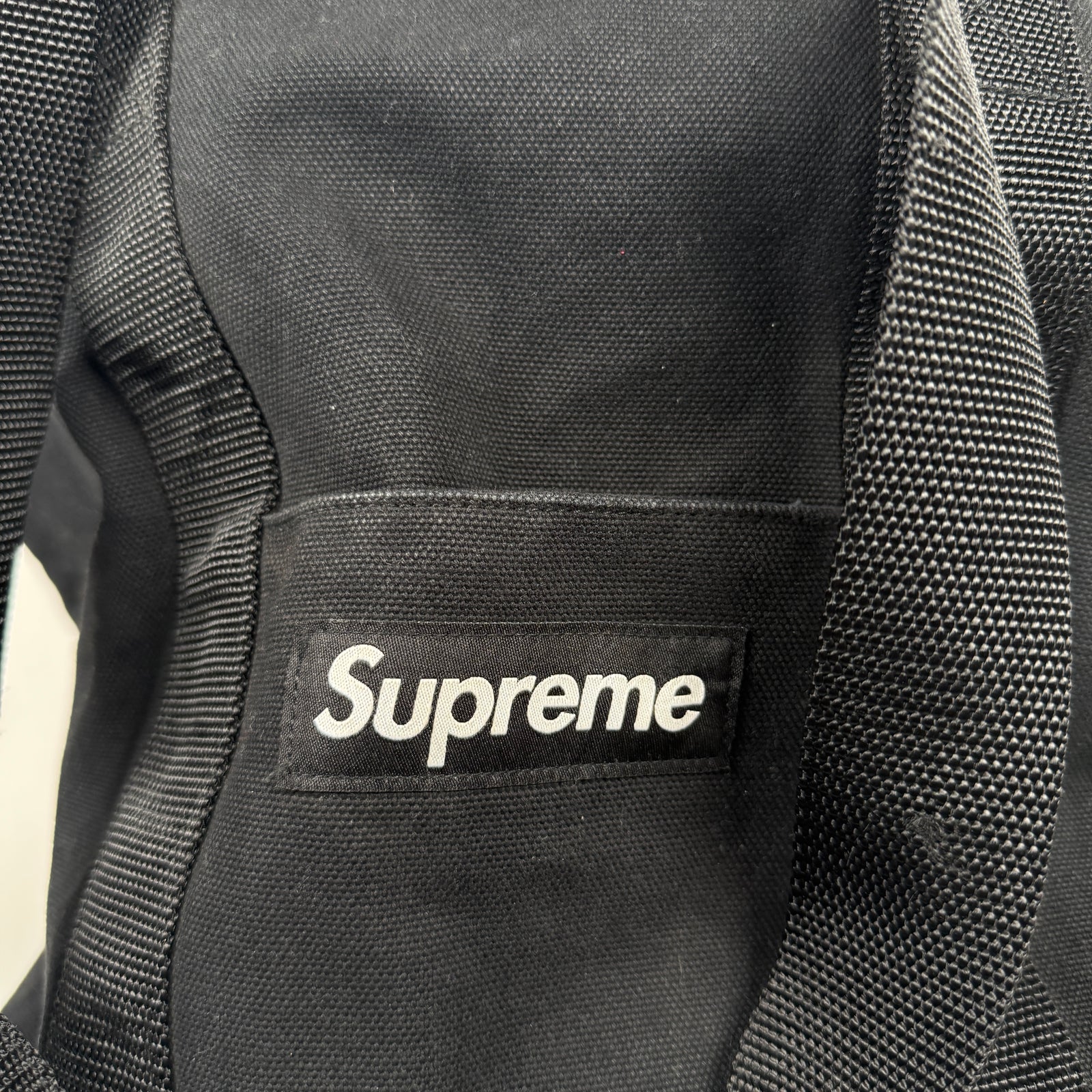 Supreme Black Canvas Tote Bag