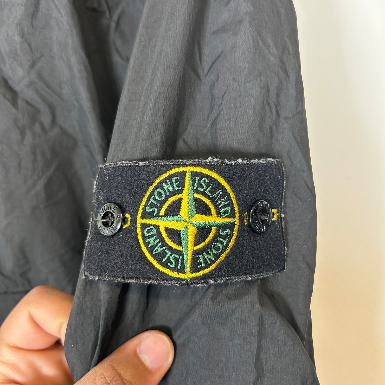 Stone Island Black Crinkle Reps Jacket Size L