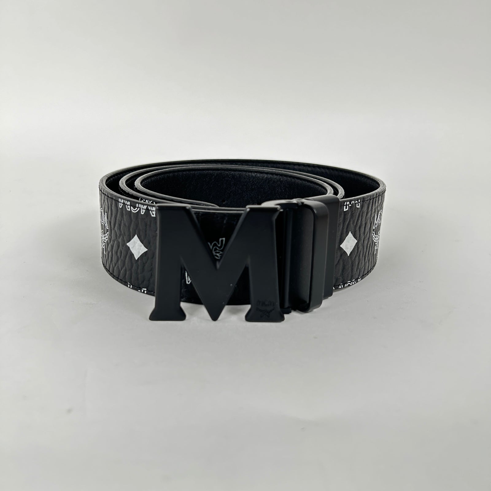 MCM Black/White 'M' Belt Size 38