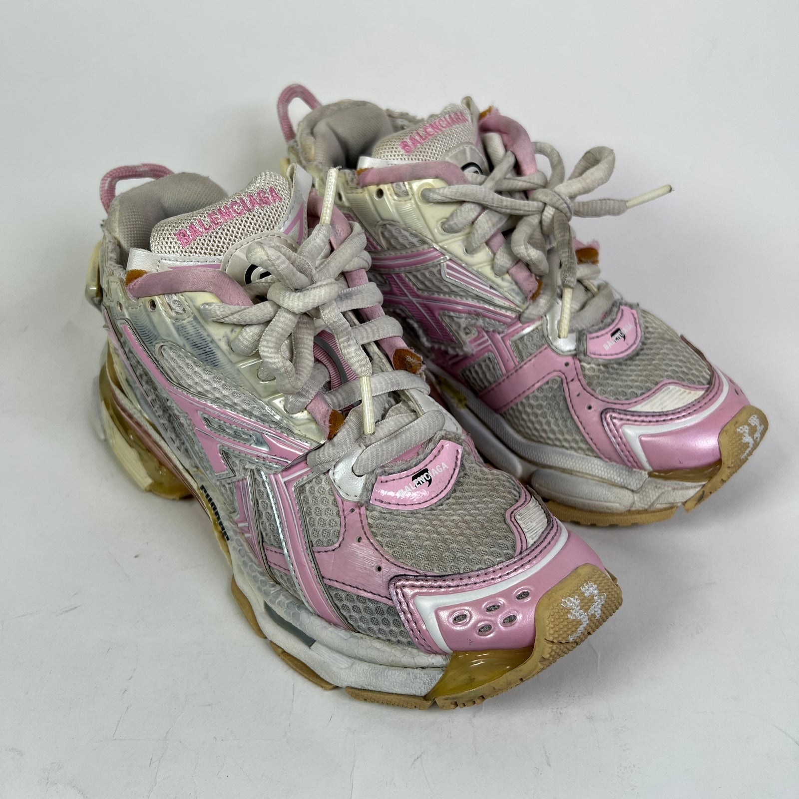 Balenciaga Pink/White Mesh Runner