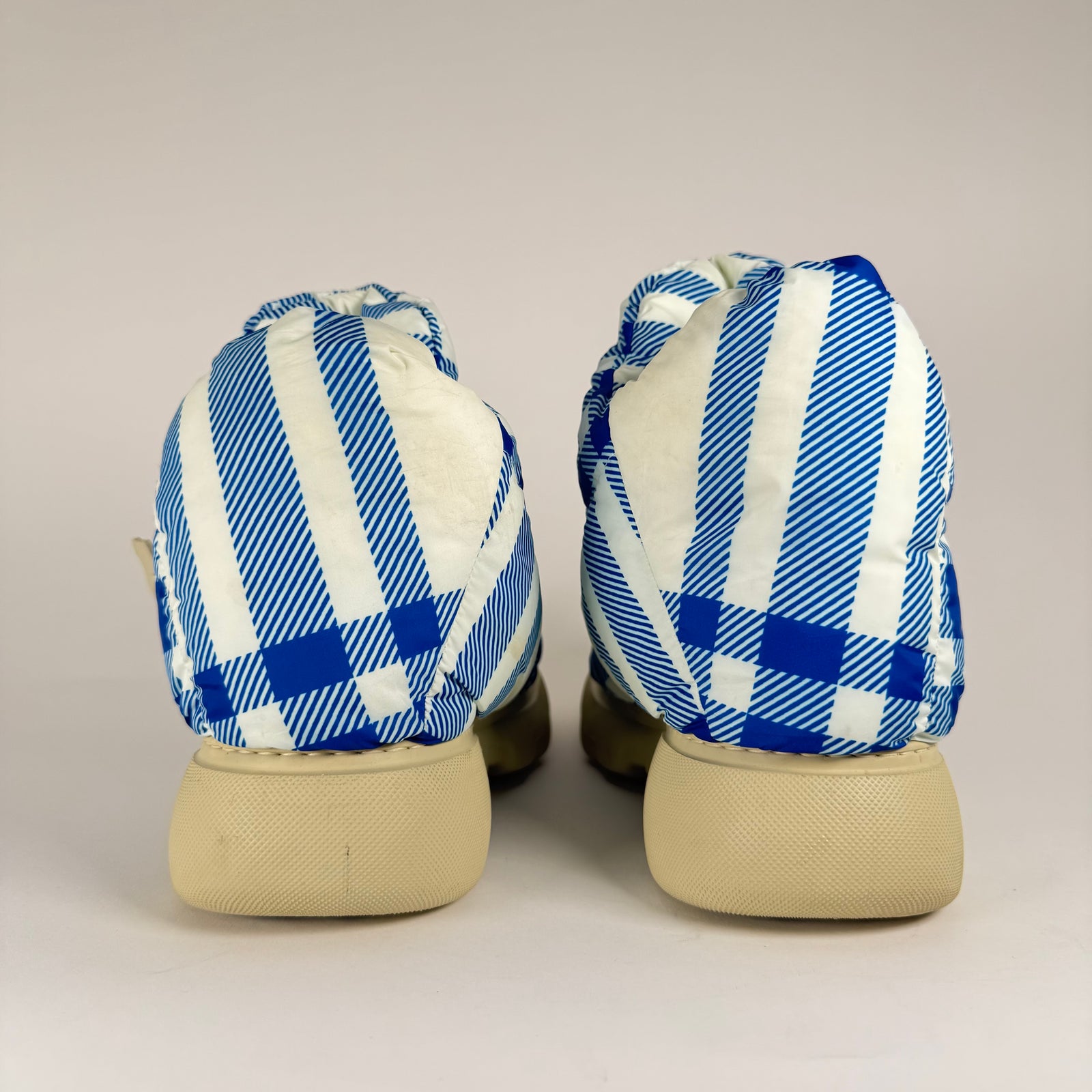 Burberry Check Pillow Puffer Boots Size 10