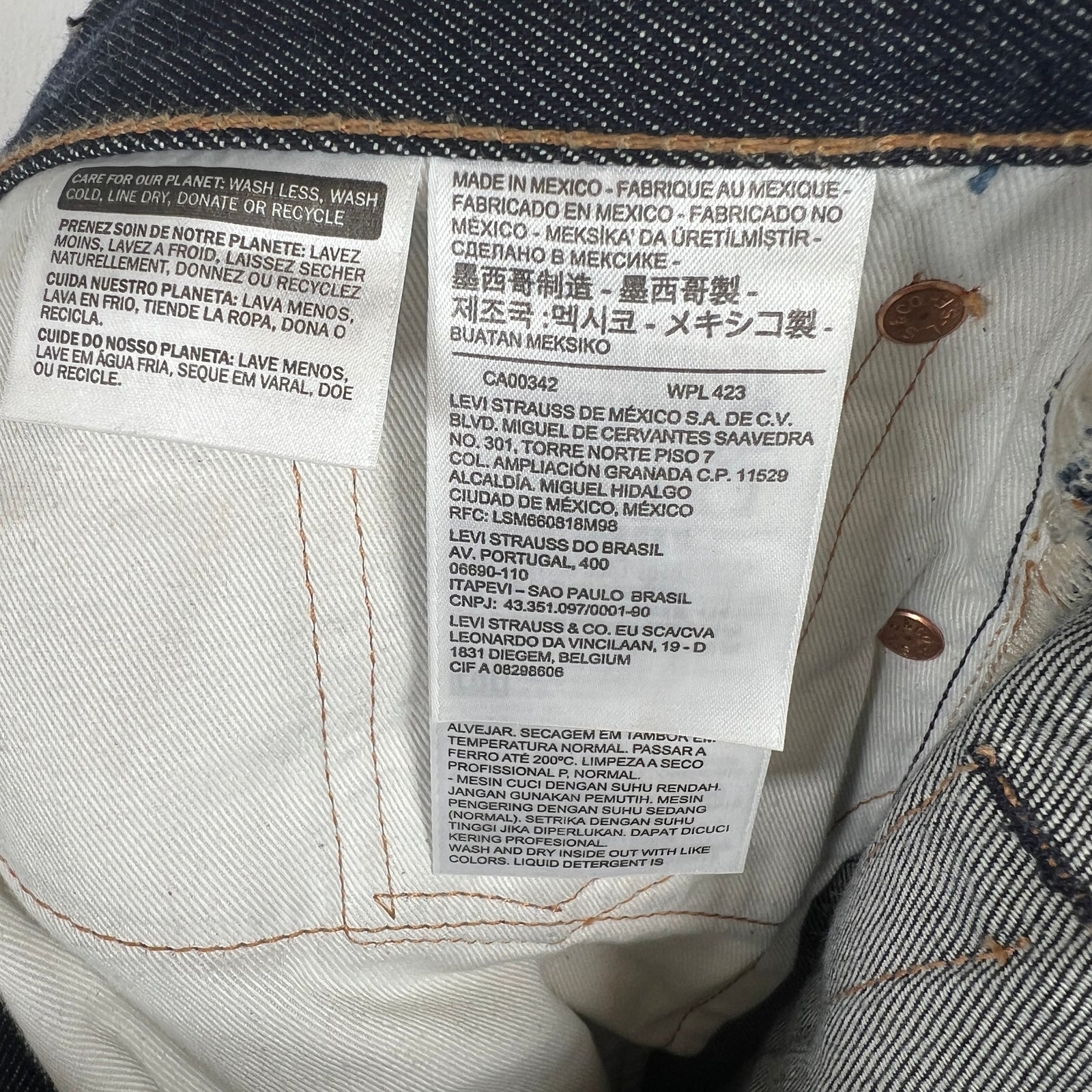 Denim Tears Raw Denim Wreath Jeans Size 29