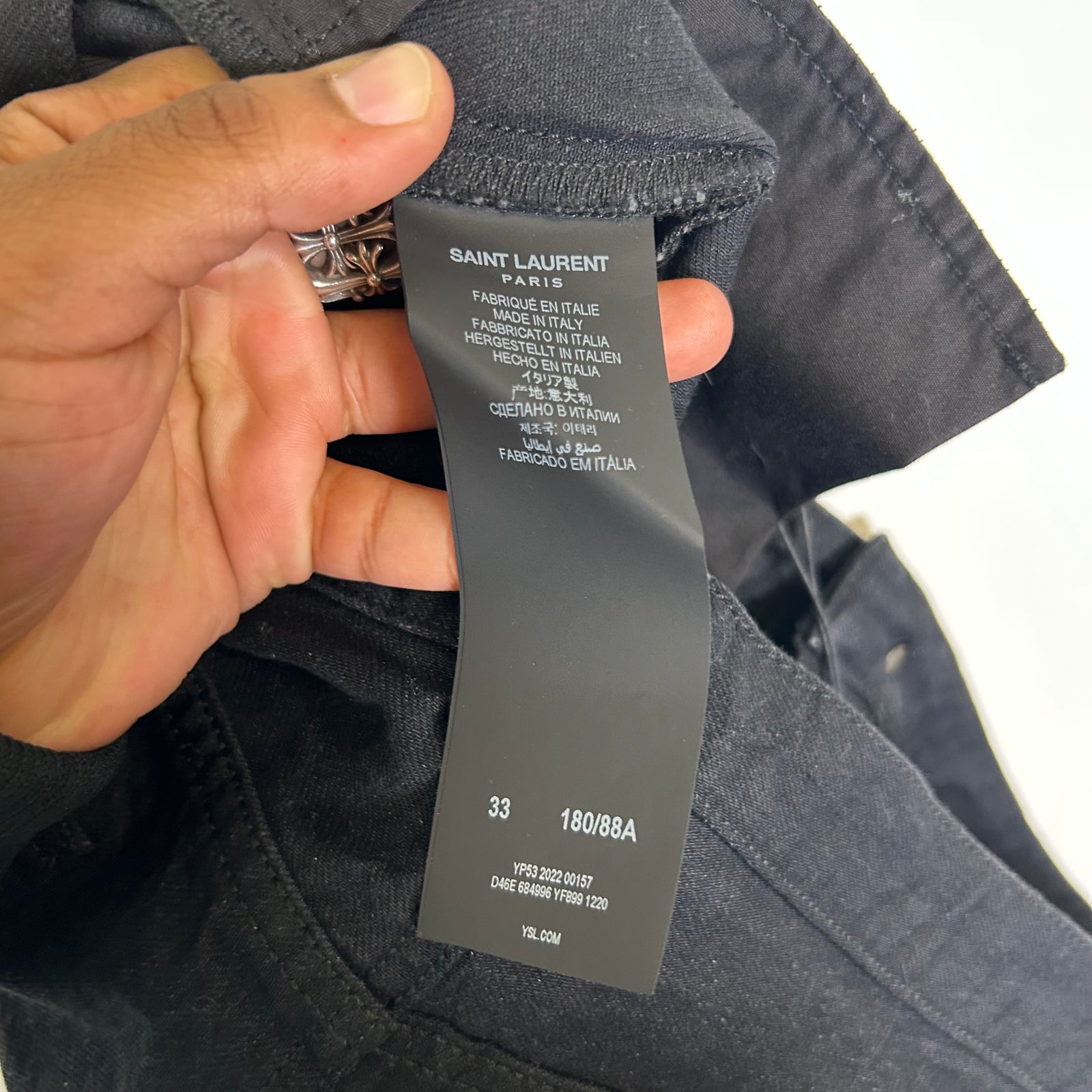 Saint Laurent Black D31 Jeans Size 33