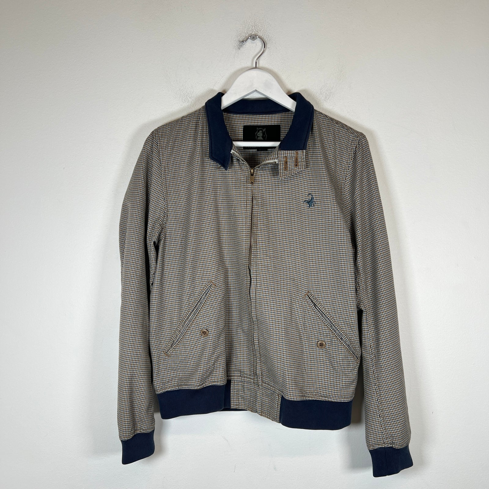 Hysteric Glamour Navy Check Bomber Jacket Size M