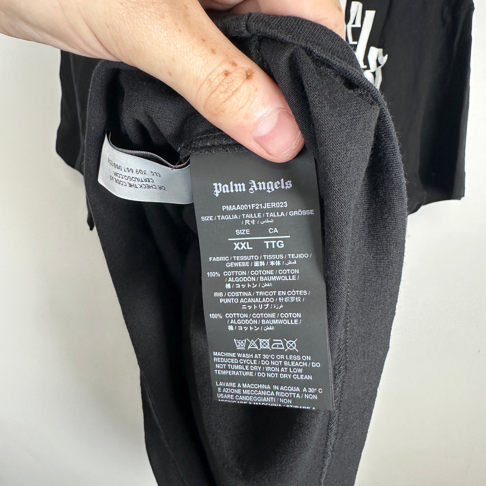 Palm Angels Kill The Bear Black T-Shirt Size 2XL