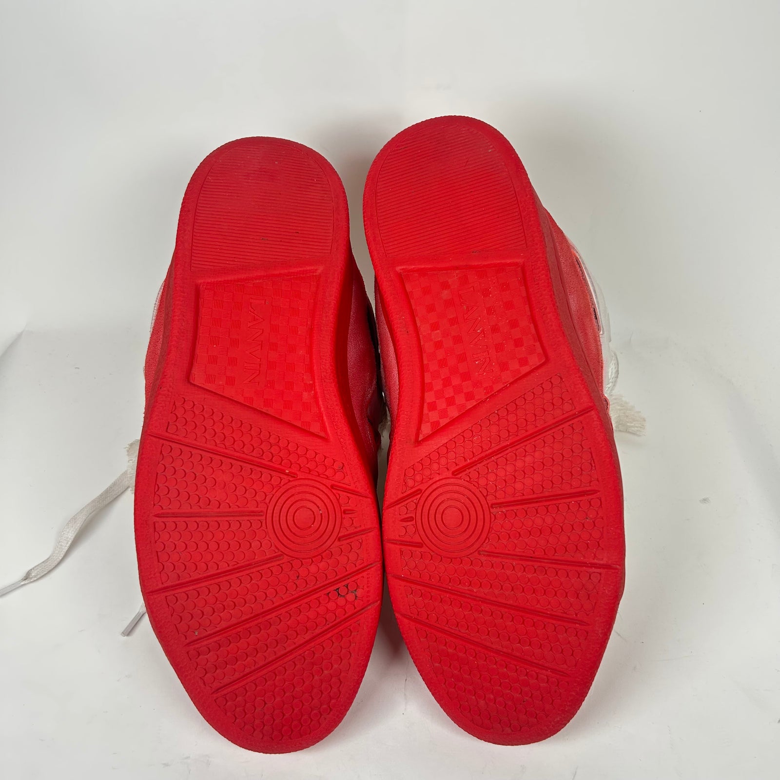 Lanvin Red/White Curb Sneaker Size 45