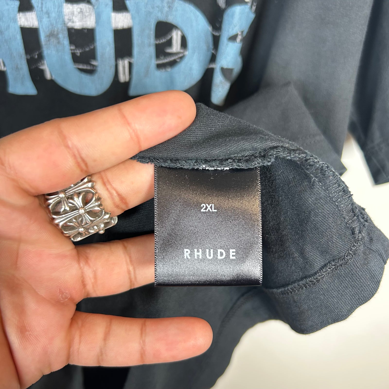 Rhude Black Casino Logo T-Shirt Size XXL