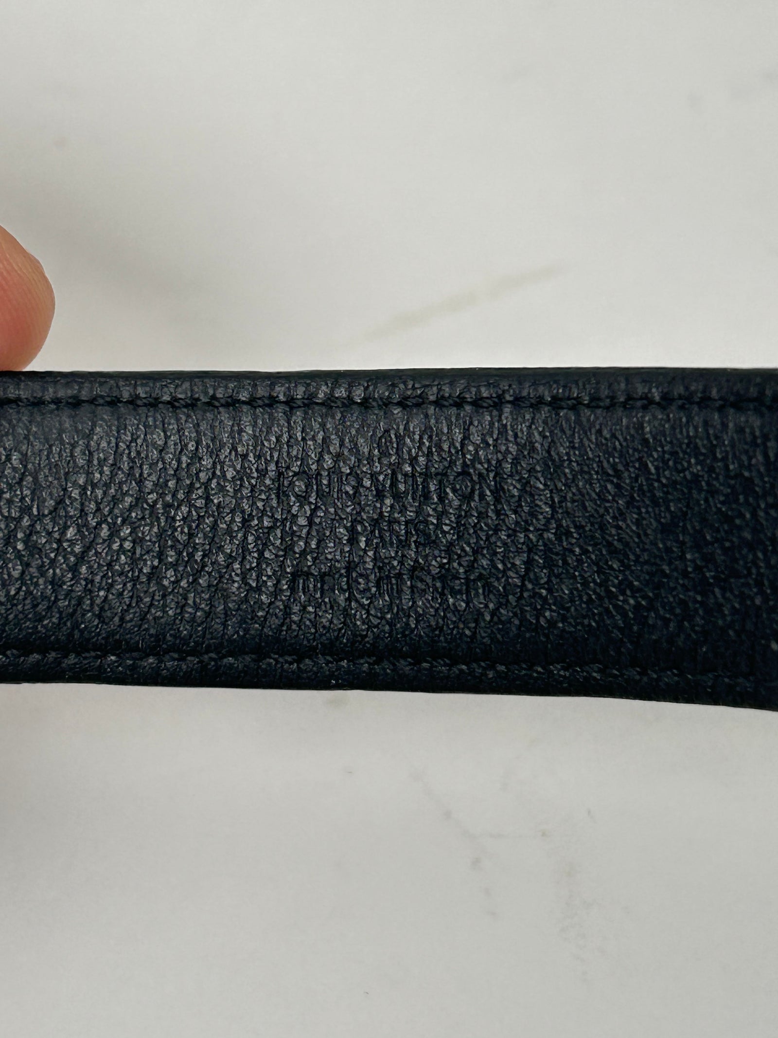 Louis Vuitton 'LV' Leather Strap Bracelet