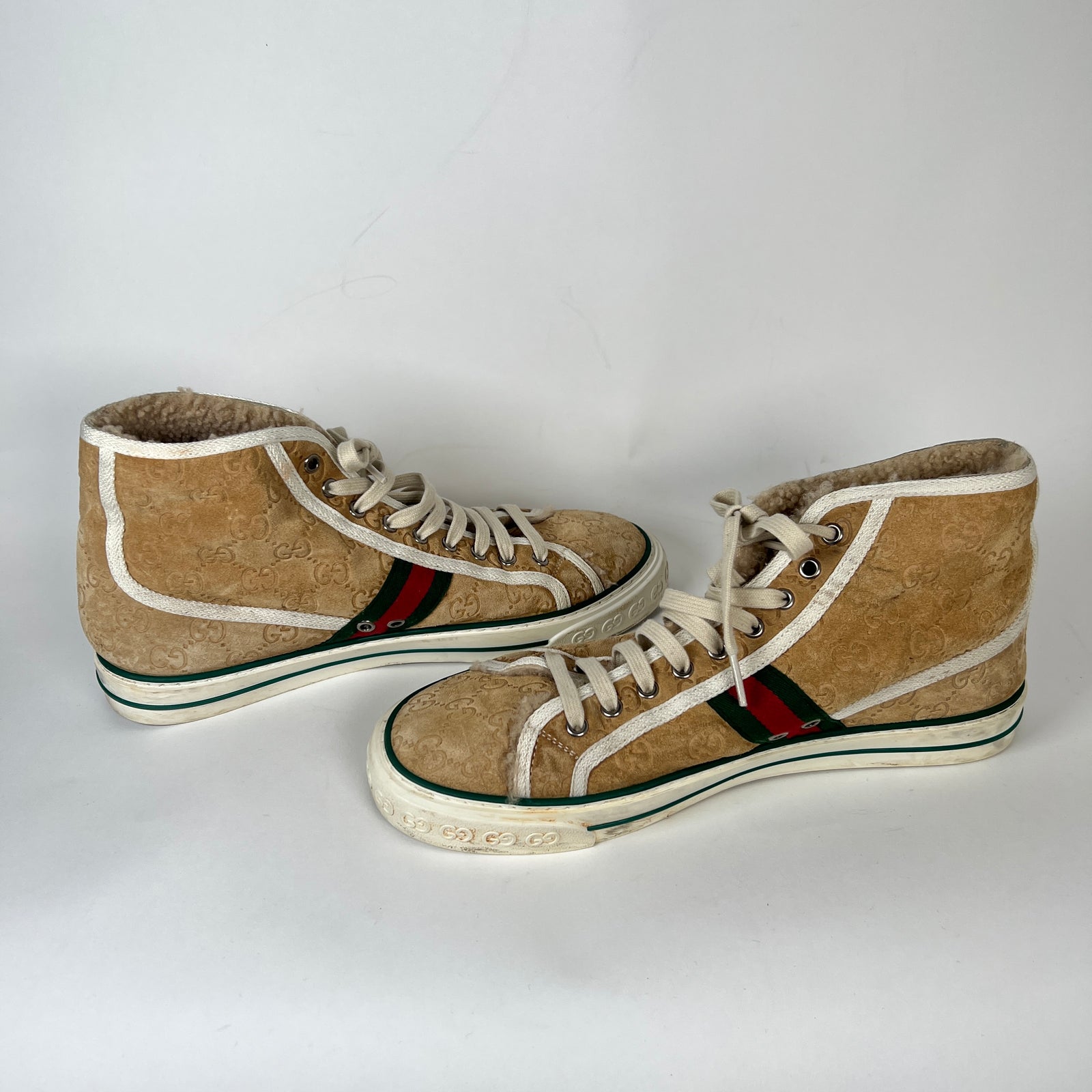 Gucci Brown Suede 1977 Tennis High Top Sneaker Size 9.5