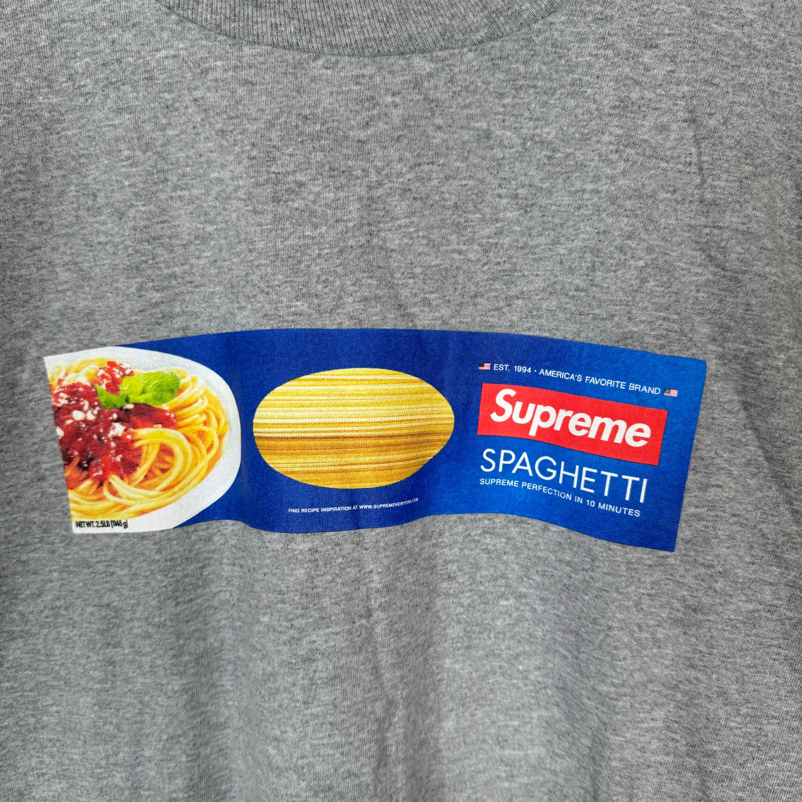 Supreme Grey Spaghetti Tee Size S