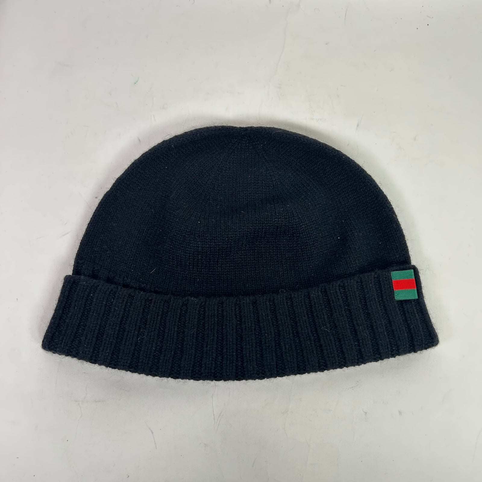 Gucci Vintage Ribbed Web Cashmere Beanie
