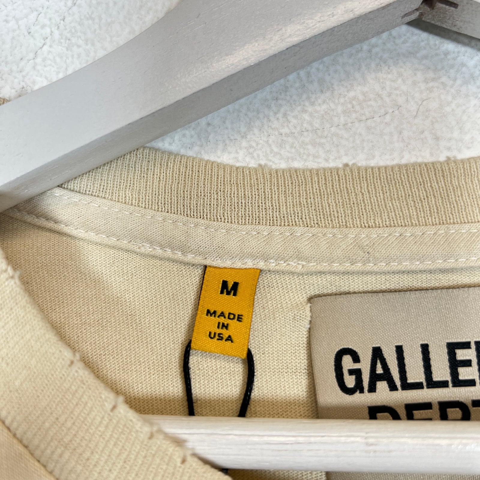 Gallery Dept x F1 Miami Cream Logo T-Shirt Size M
