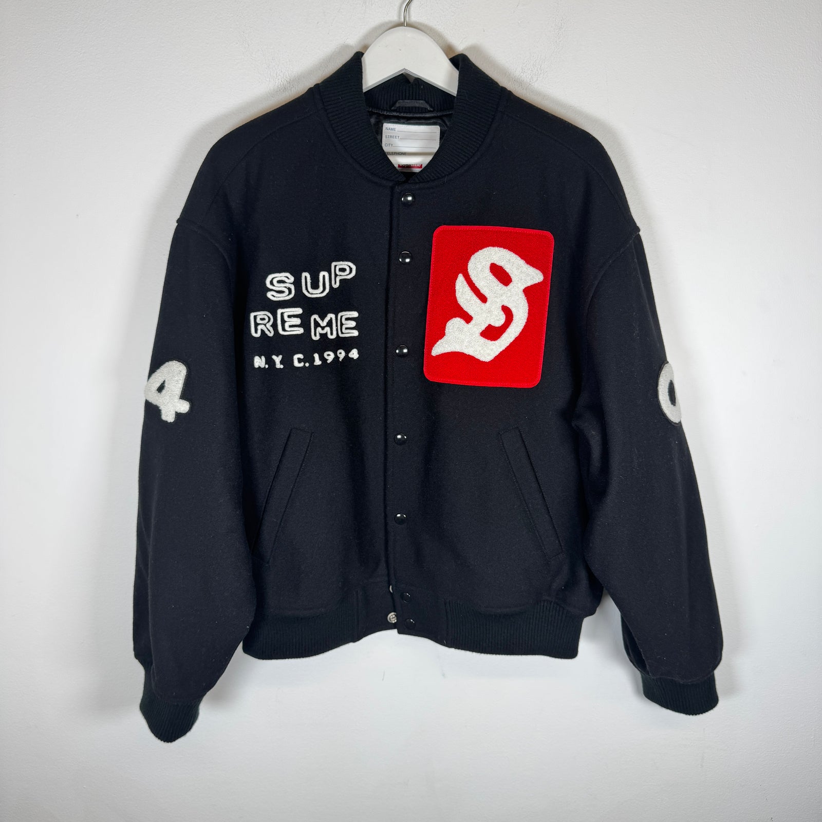Supreme x CPFM Black Tourist Varsity Jacket Size M