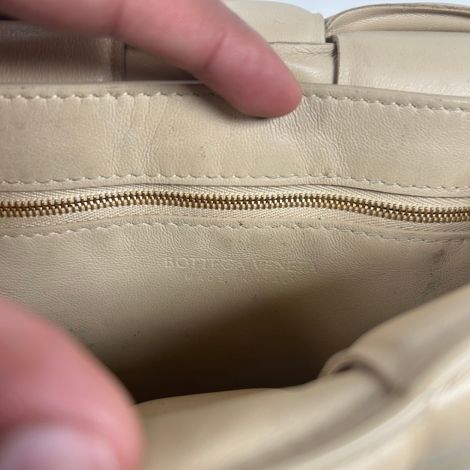 Bottega Veneta Beige Padded Chain Cassette Bag