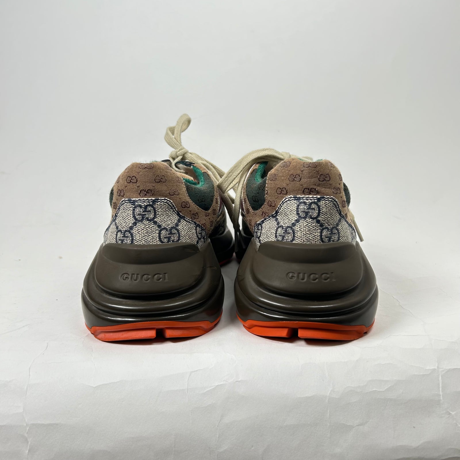 Gucci Tan Multicolor Rython Sneakers Size 6