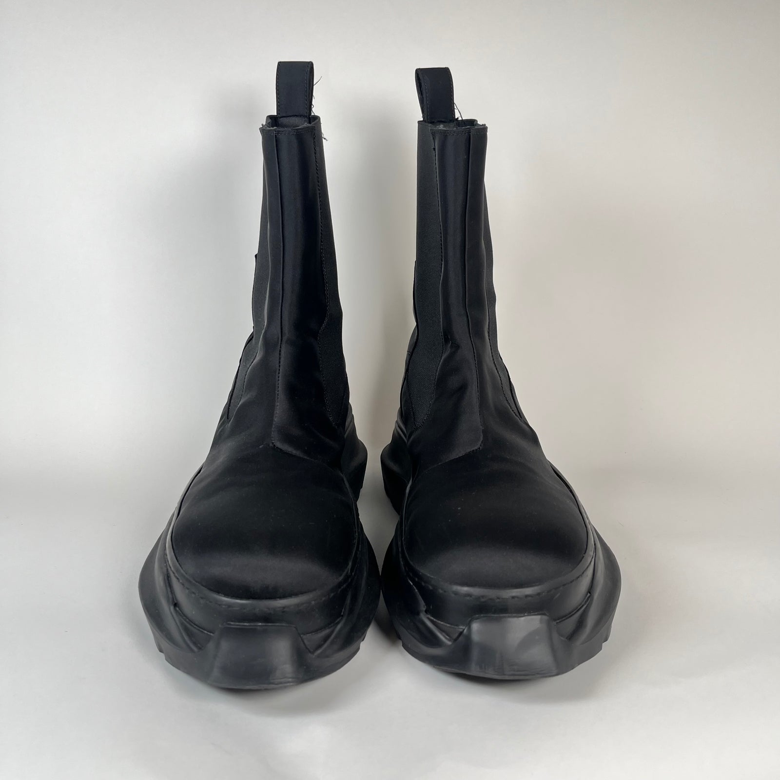 Rick Owens Drkshdw Satin Abstract Beatle Boots Size 44