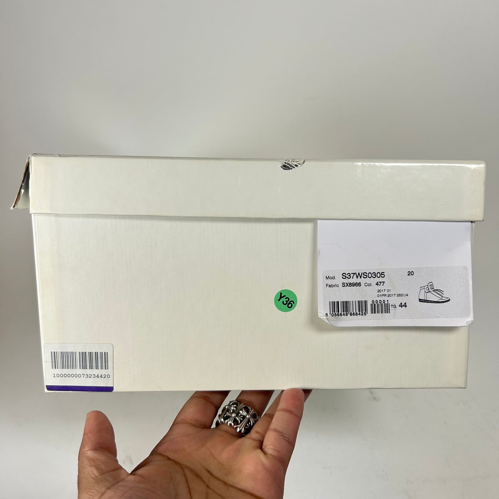 Maison Margiela SS17 Blue Future High-Top Sneaker Size 44