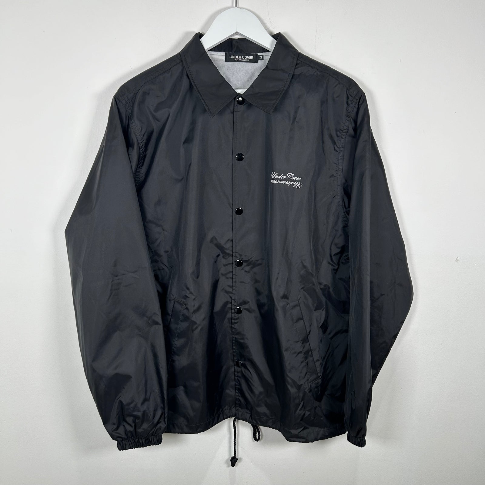Undercover Black Logo Coach Jacket Size M