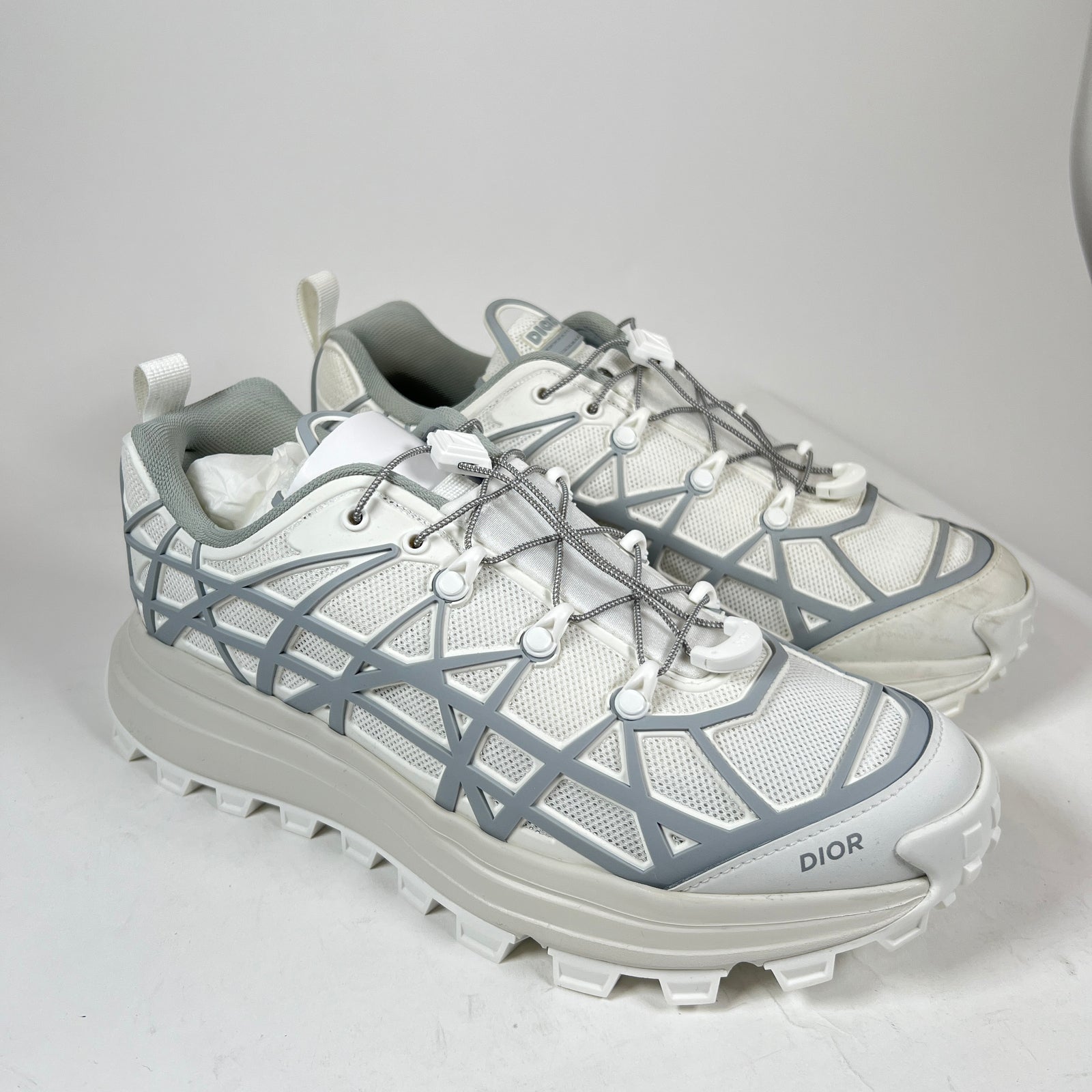 Dior B31 White/White Carnage Rubber Mesh Runner Size 41