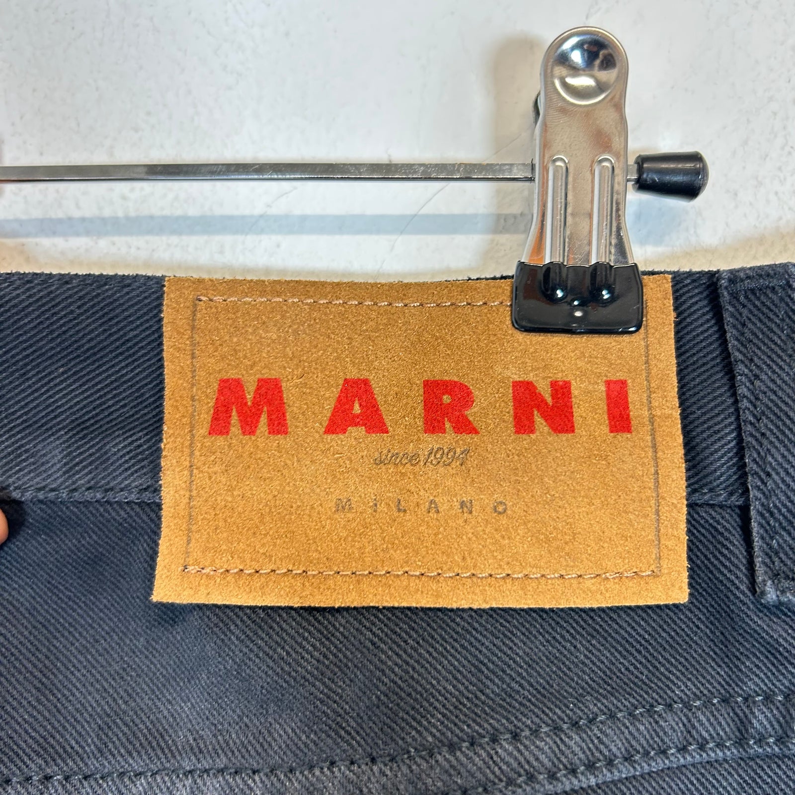 Marni Black Mohair Patchwork Denim Jeans Size 34