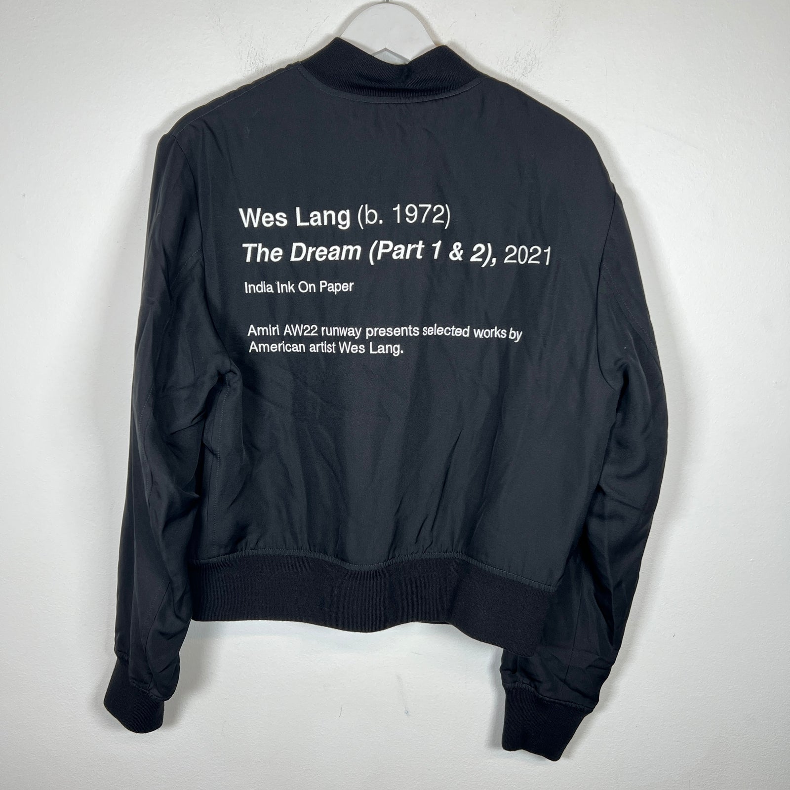 Amiri x Wes Lang Black Dual Skull Bomber Jacket Size M
