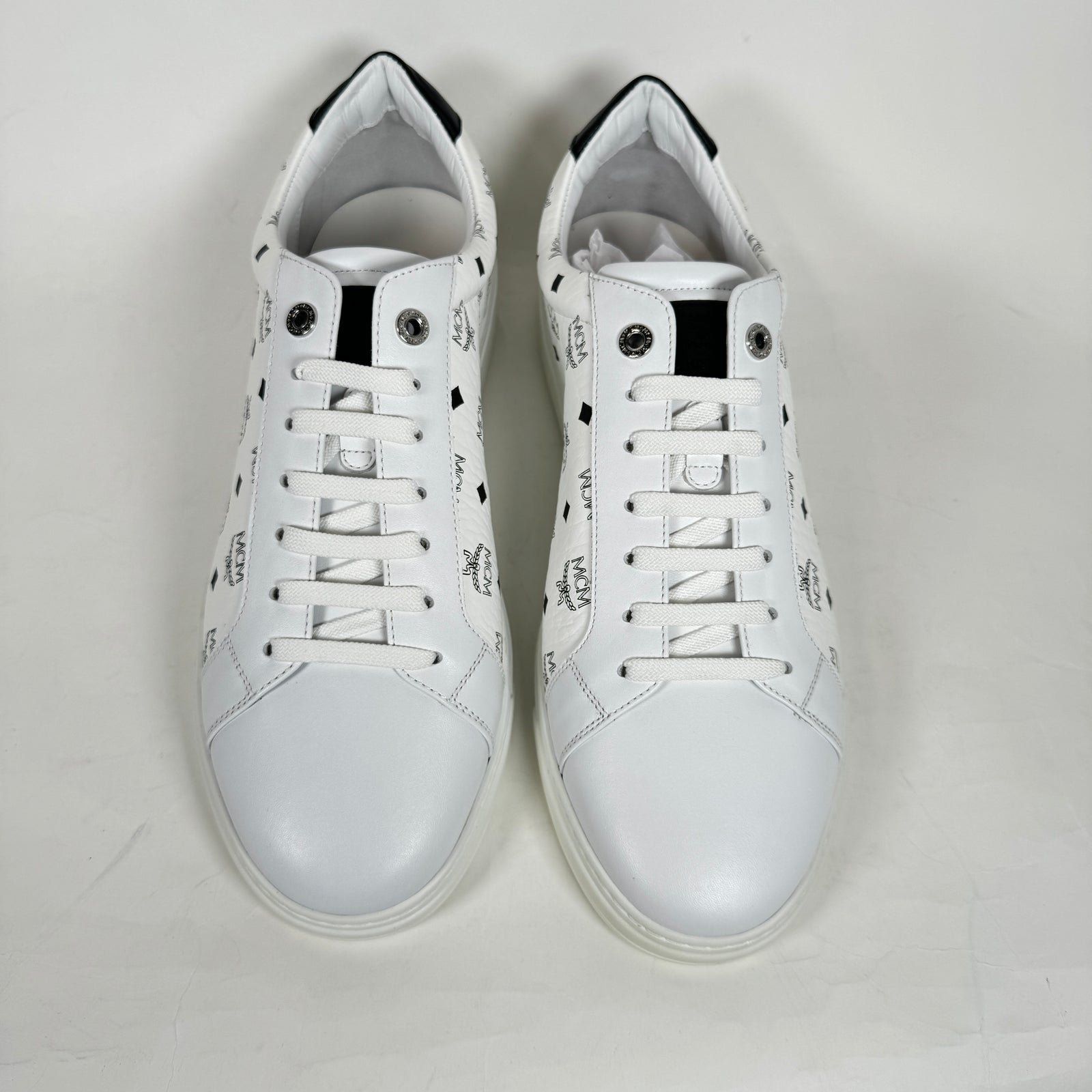 MCM White Viseto Low Top Sneaker Size 12