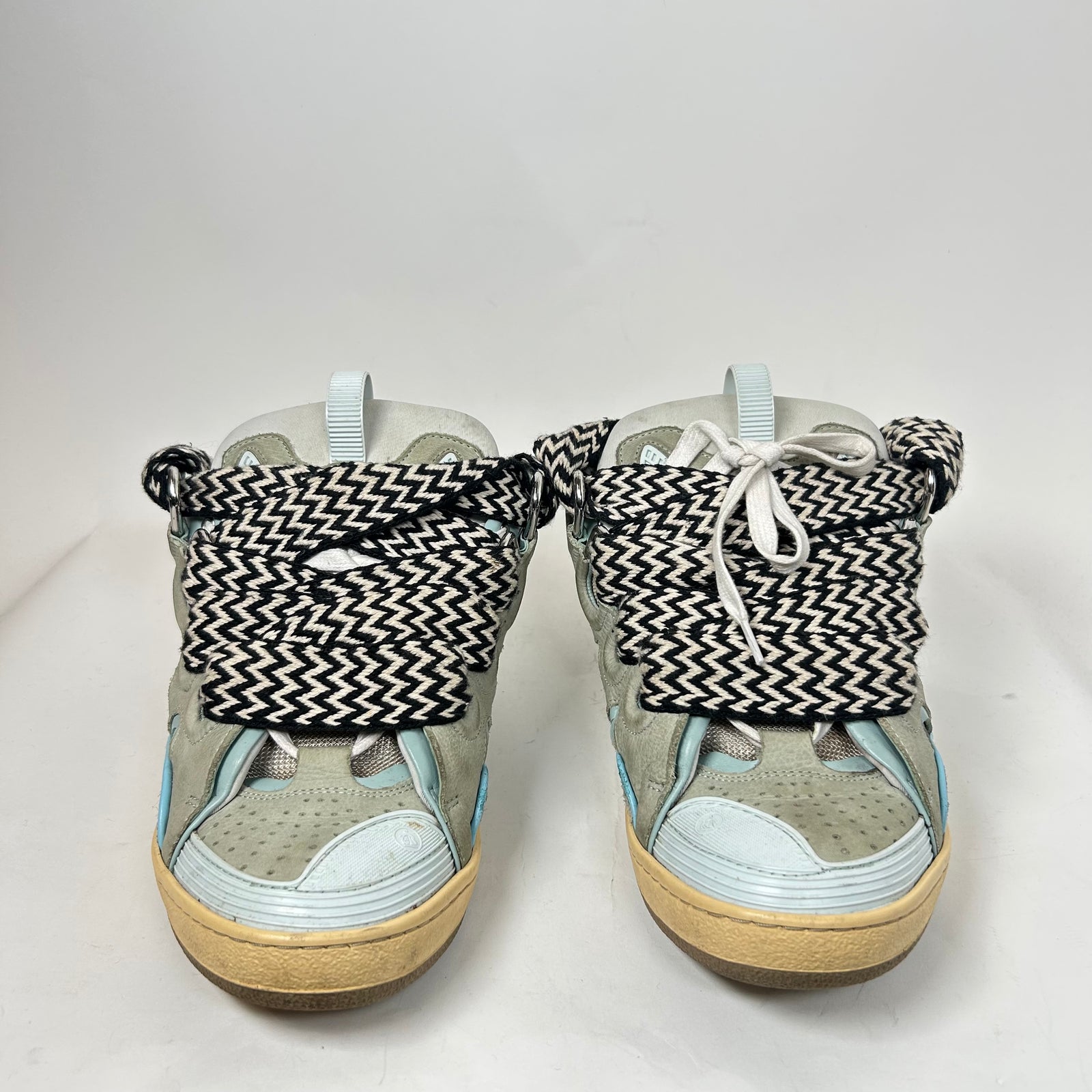 Lanvin Teal Blue Curb Sneaker Size 42