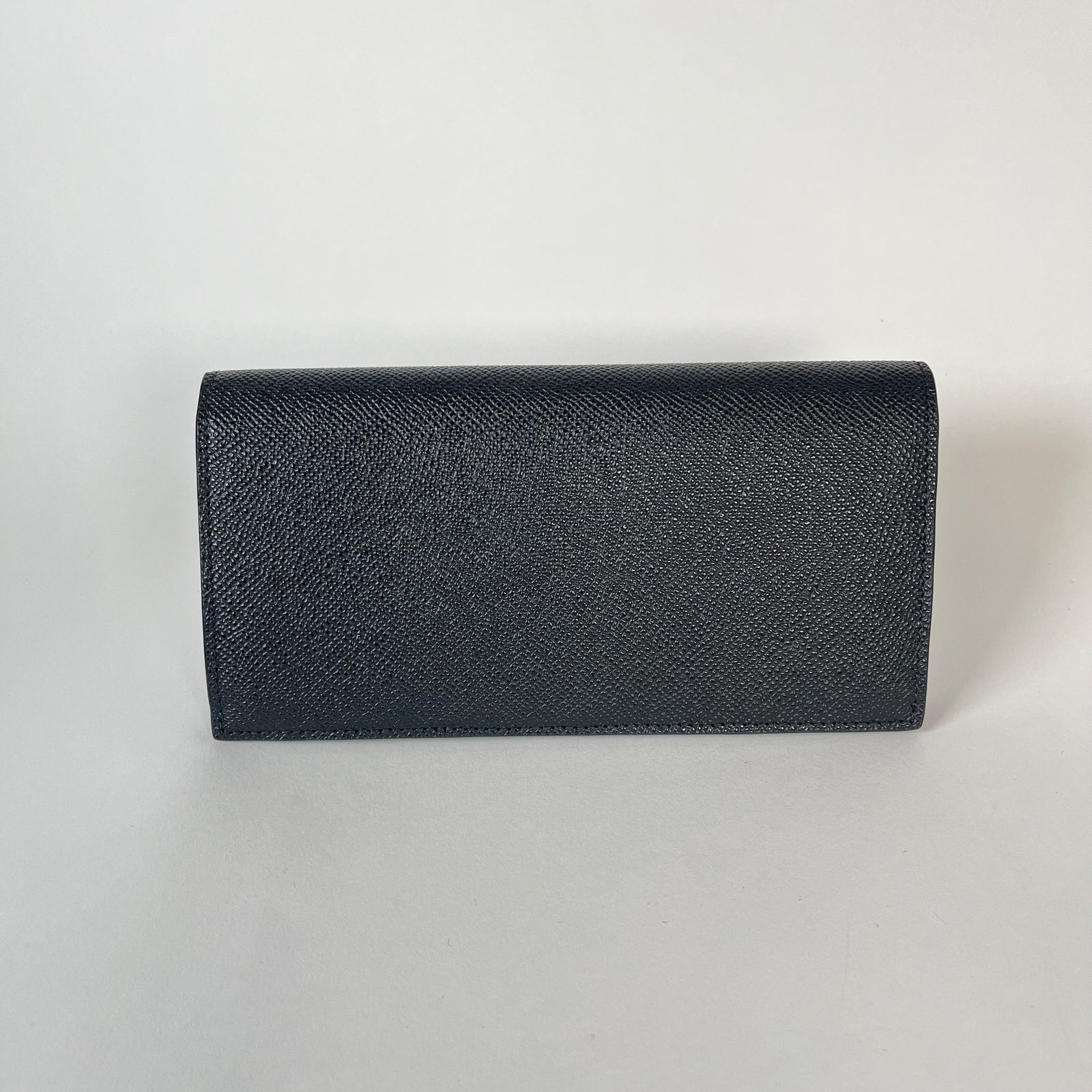 Burberry Logo Motif Leather Long Wallet