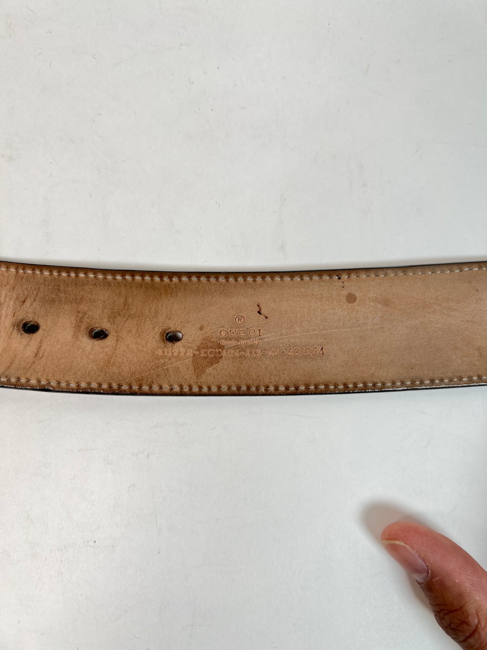 Gucci Silver GG Belt