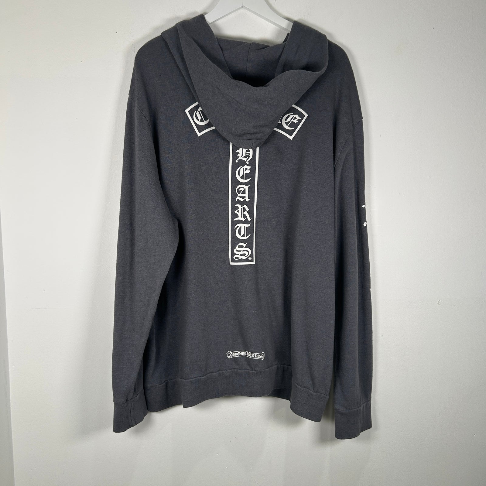 Chrome Hearts Gray Zip Up Hoodie Size XXL