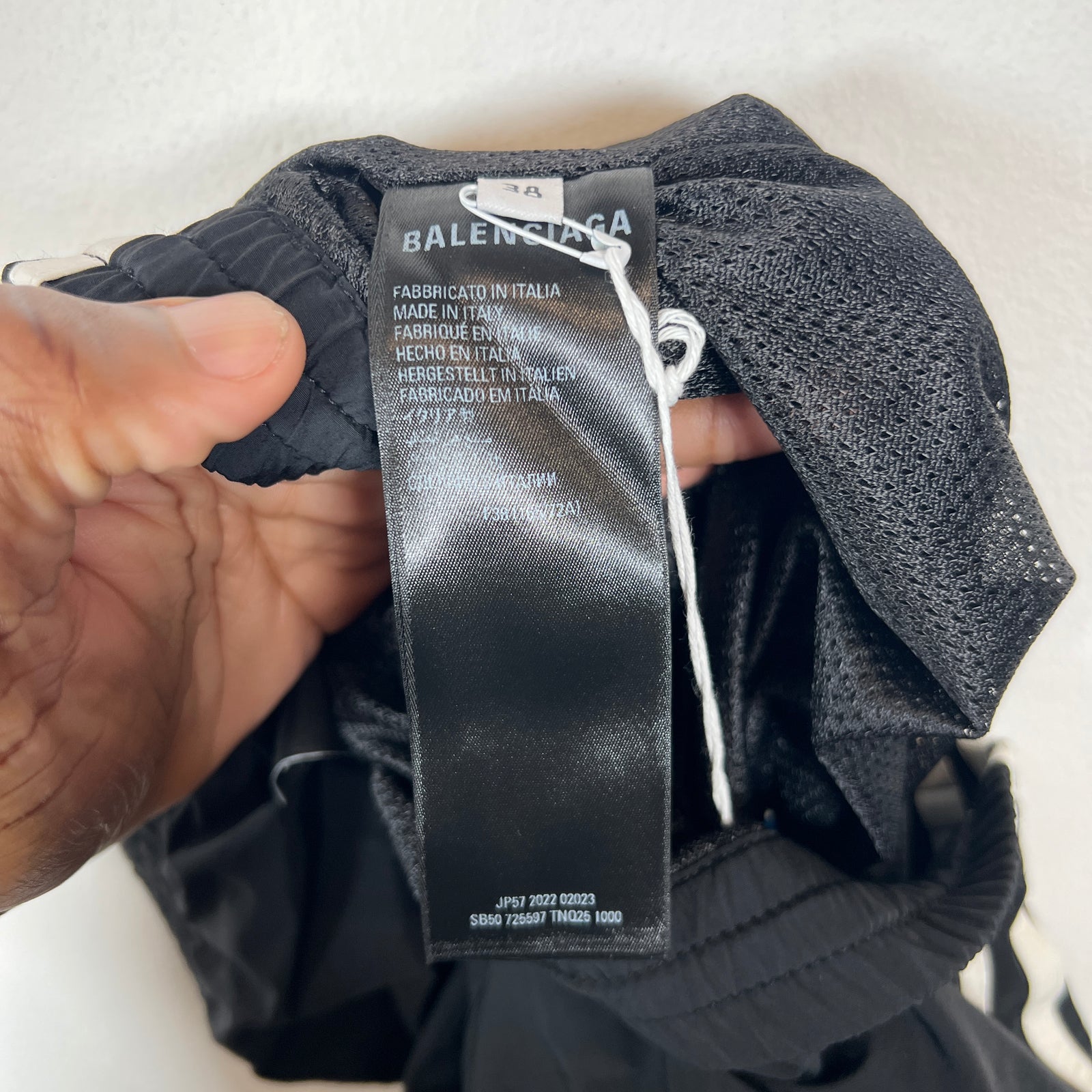 Balenciaga x Adidas Black Striped Nylon Track Pants Size 30