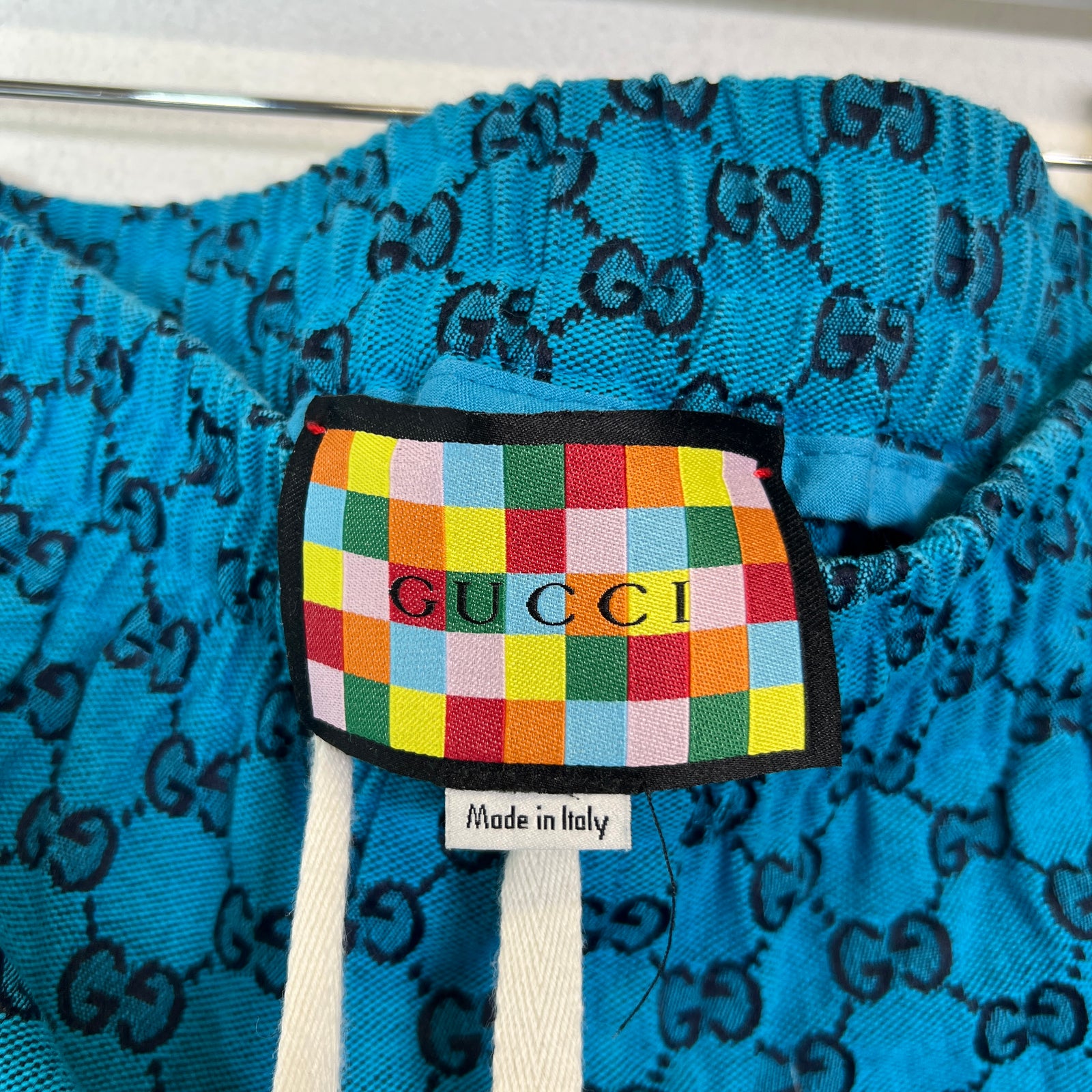 Gucci Blue GG Monogram Canvas Shorts Size 32