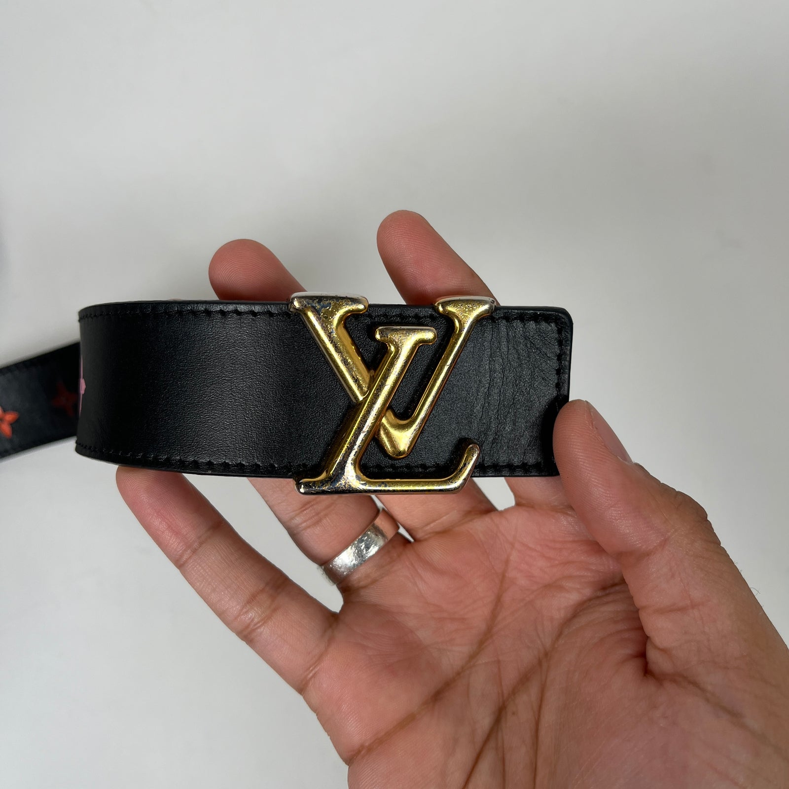 Louis Vuitton Color Logo Belt Size 85