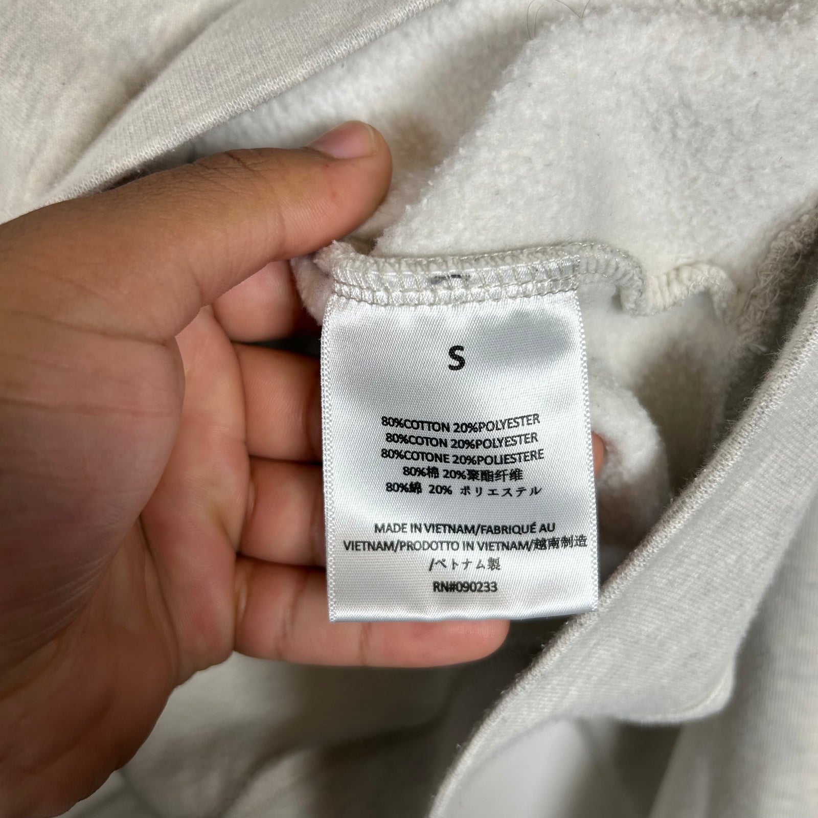 Essentials Heather Grey Hoodie Size S