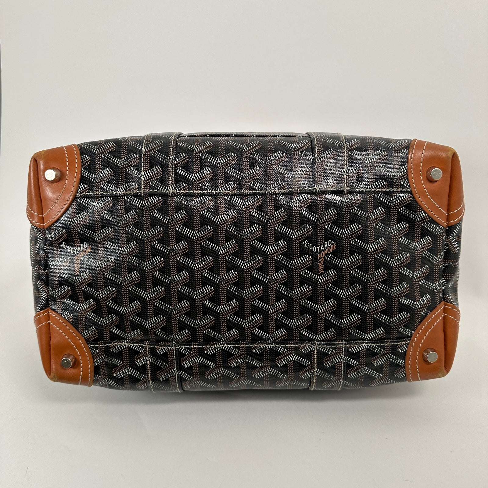 Goyard Black & Tan Goyardine Boeing 30
