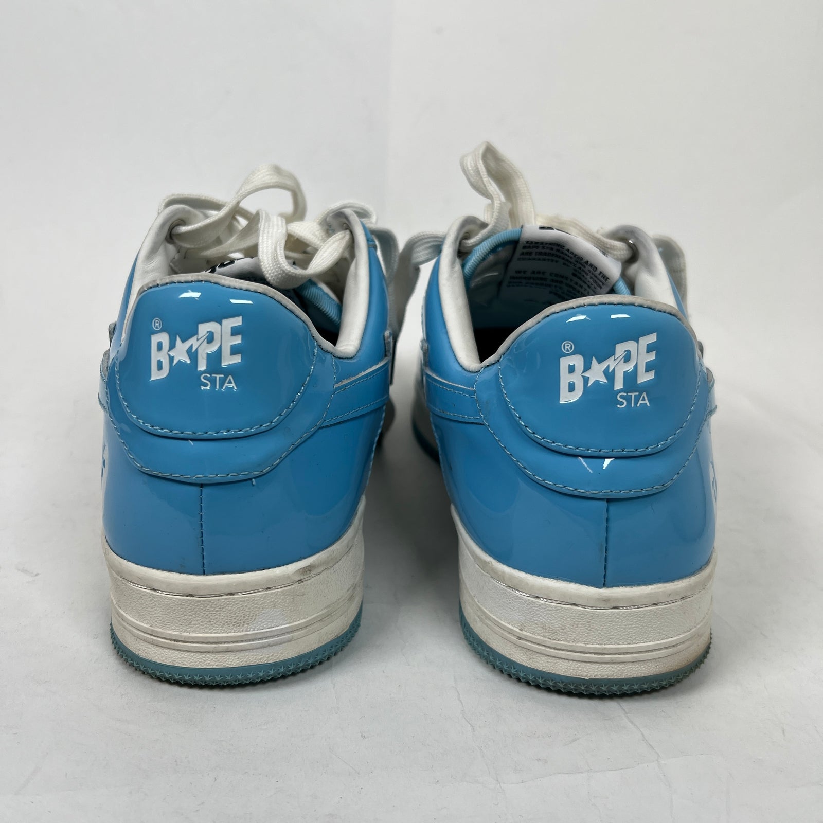 Bape Light Blue Patent Leather Bapesta Sneaker Size 9.5