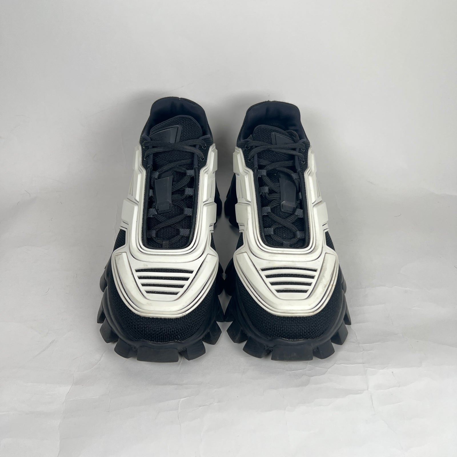 Prada White/Black Cloudburst Thunder Size 8