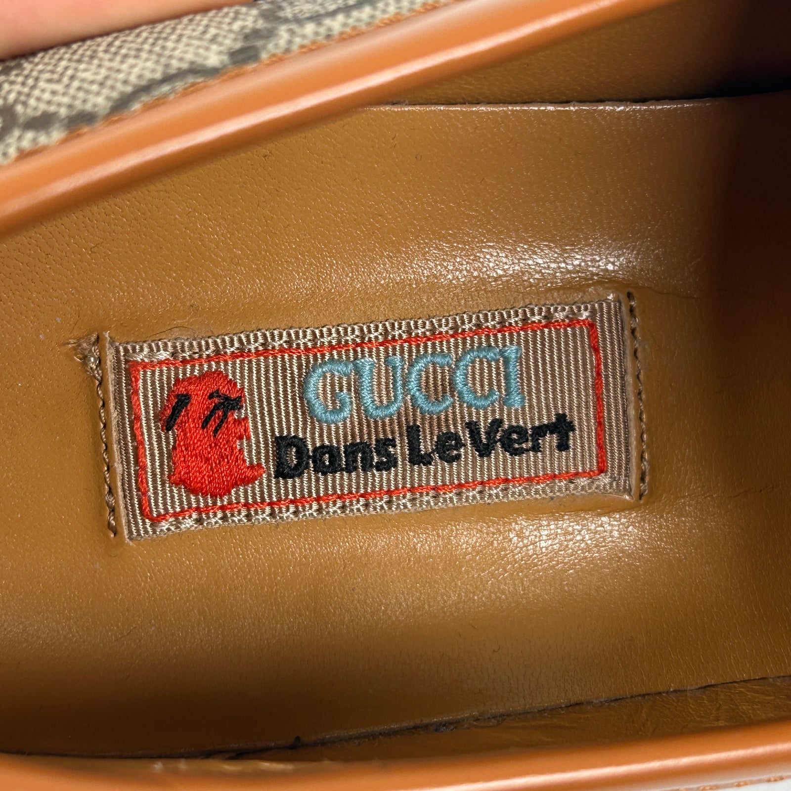 Gucci Harold Horsebit Canvas Printed Loafer Size 40