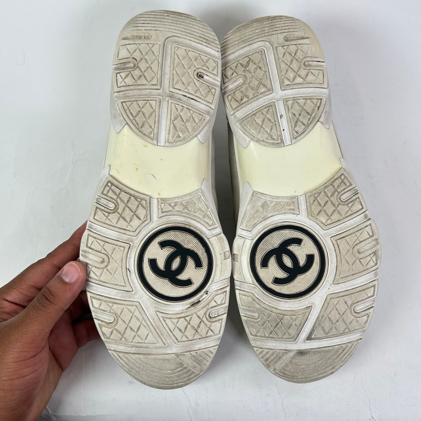Chanel Suede Interlocking CC Runner