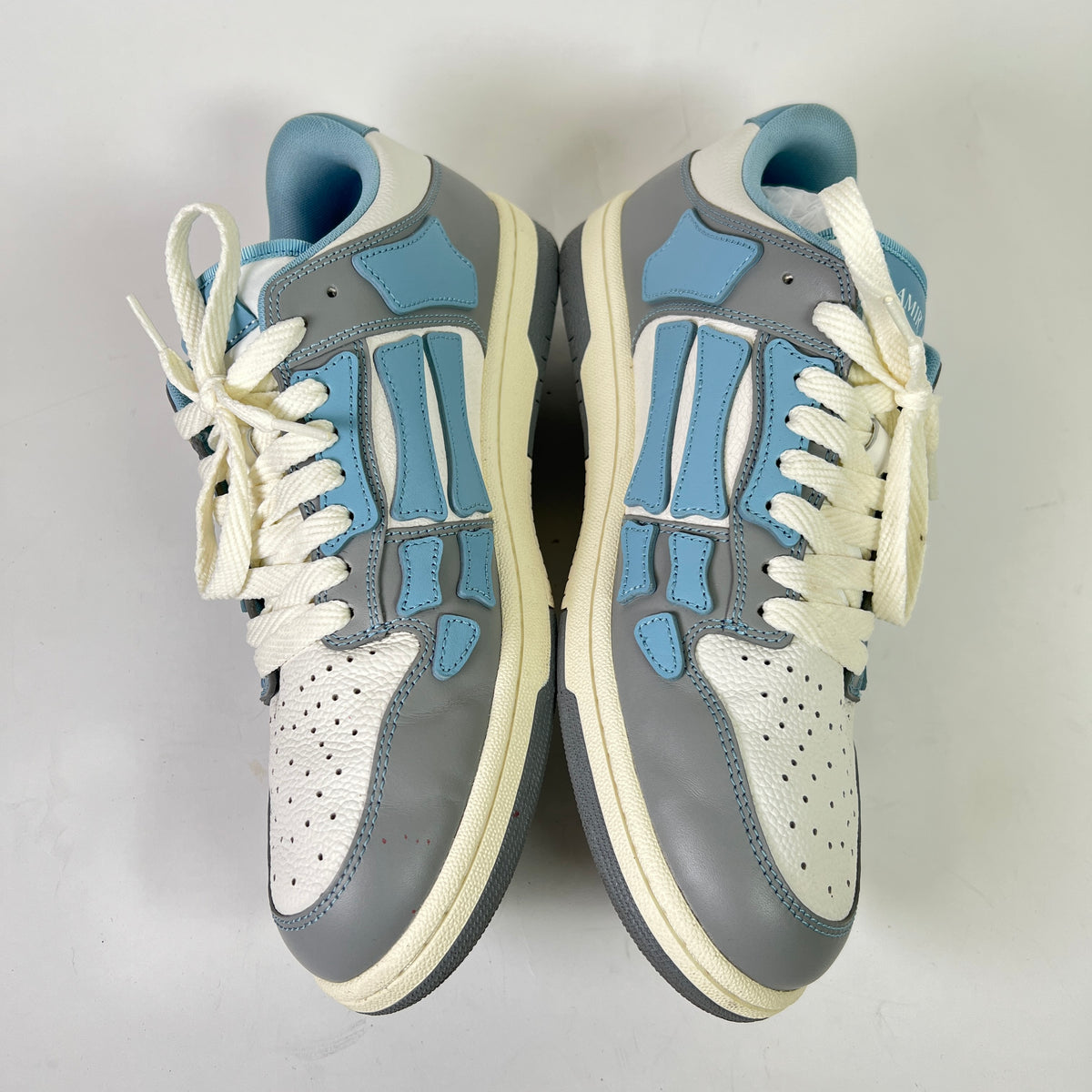 Amiri Blue/Grey Varsity Skel Low-Top Sneakers