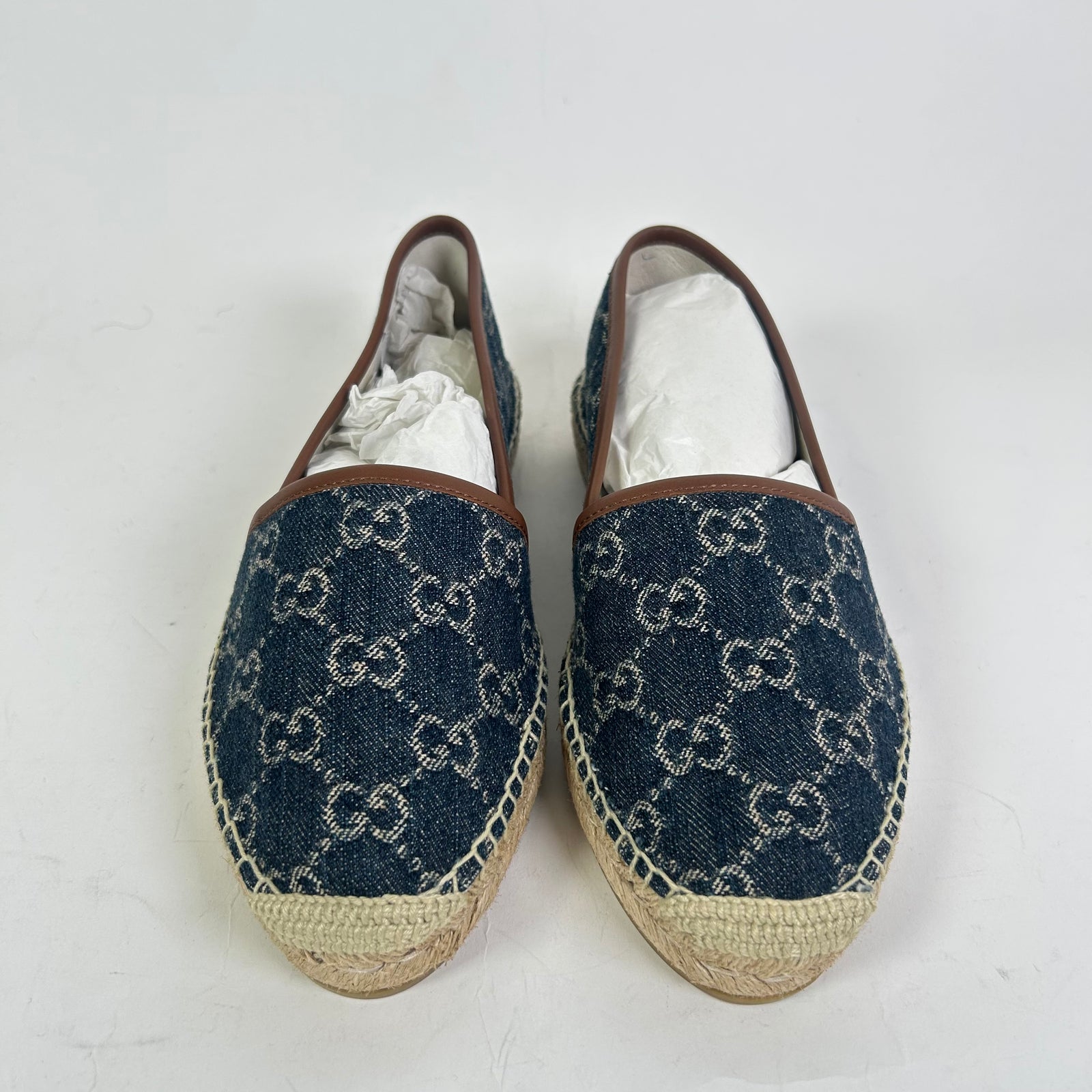 Gucci Blue Denim GG Espadrilles