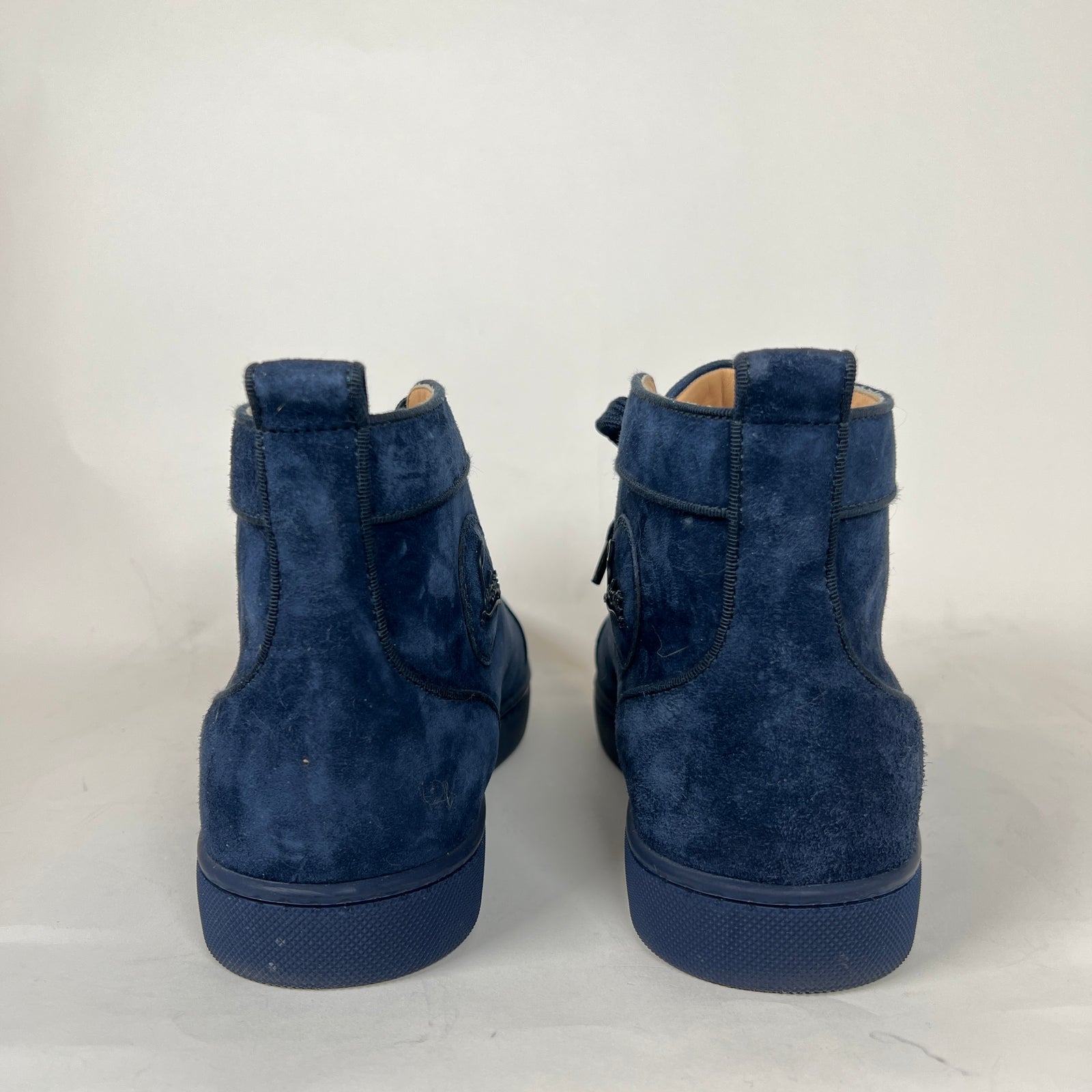 Christian Louboutin Navy Louis Orlato High-Top Sneaker Size 40