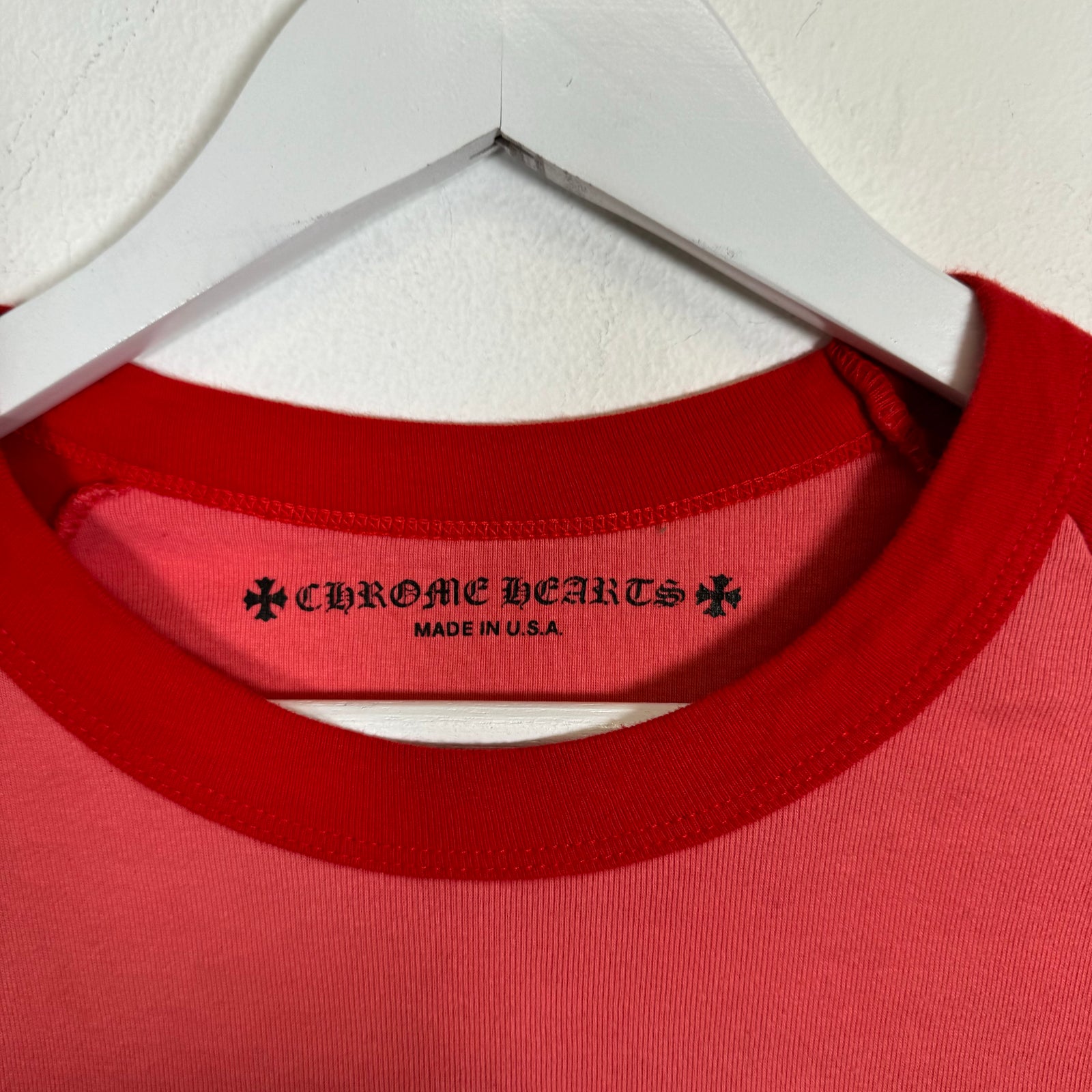 Chrome Hearts Red Dagger Baseball LS Tee Size L