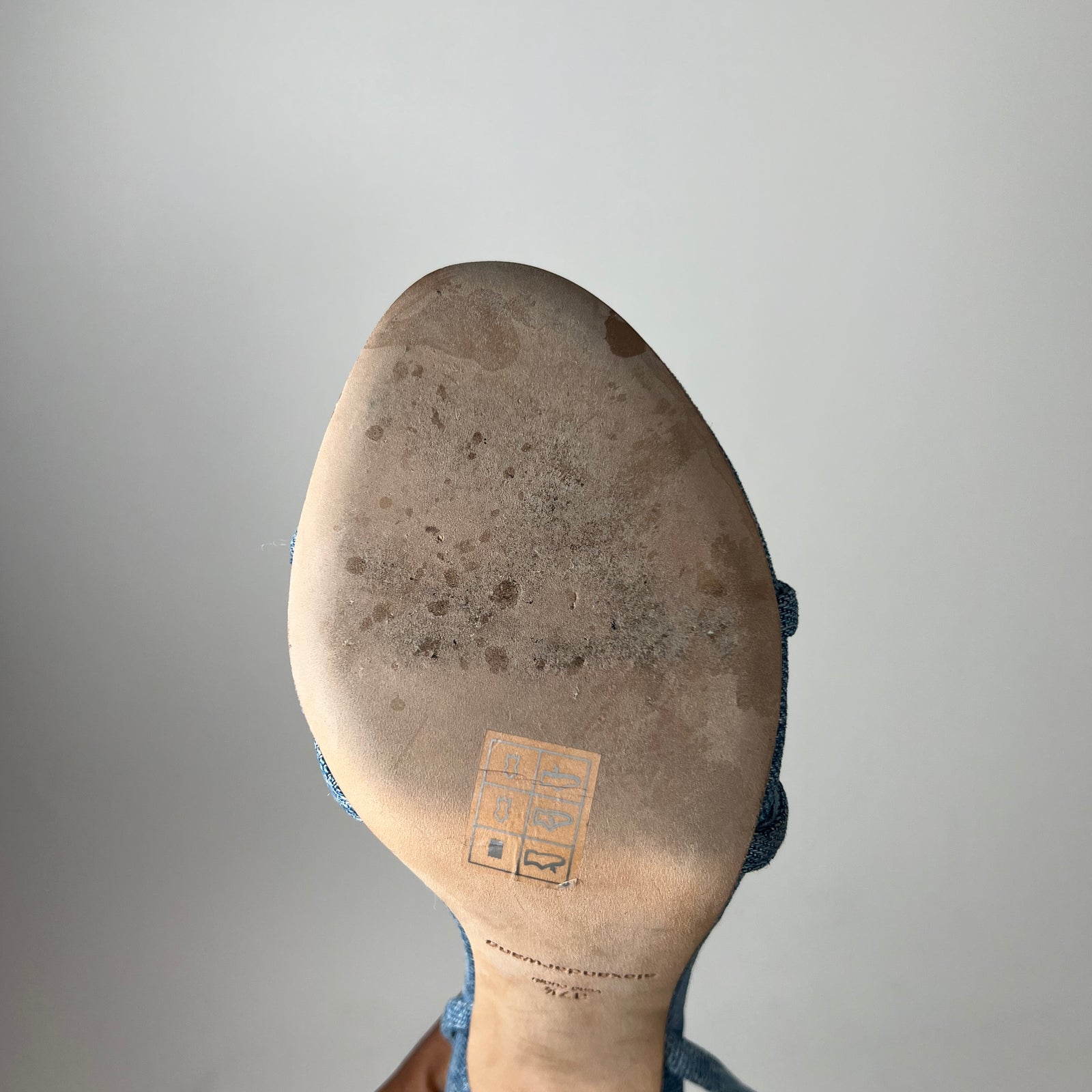 Alexander Wang Washed Denim Dahlia 105 Sandals Size 37.5